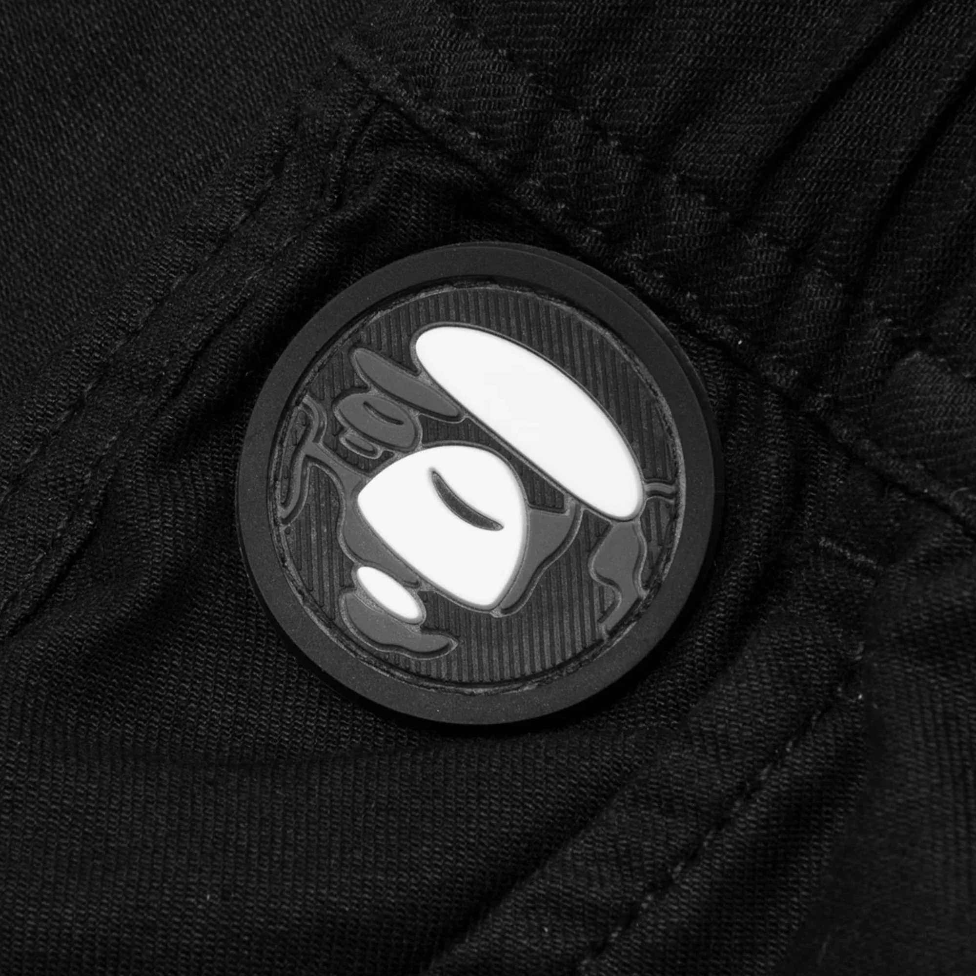 AAPE NOW Moonface Logo Cargo Pants 'Black' - Image 4