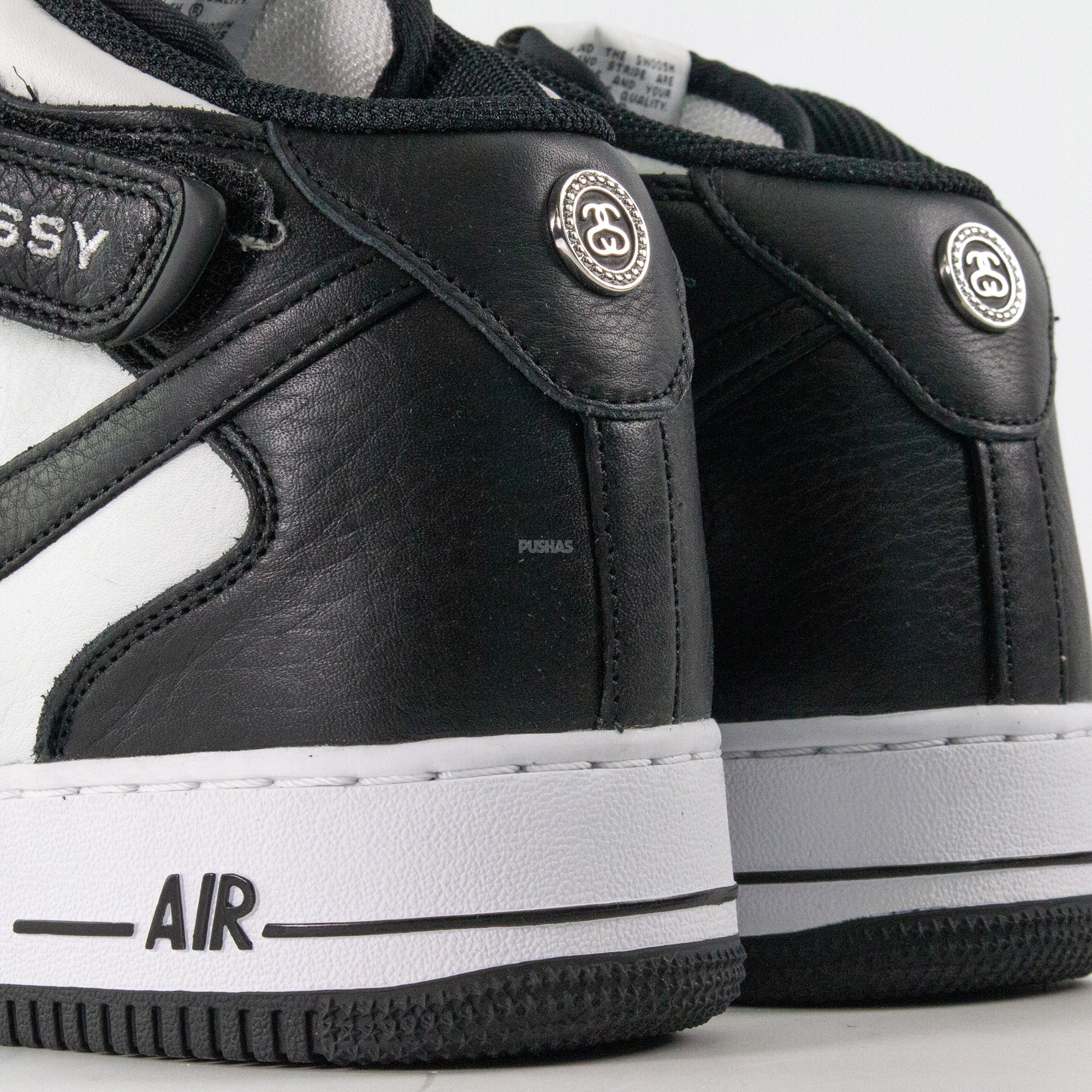 Nike Air Force 1 Mid Stussy 'Light Bone Black' (2022) - Image 10