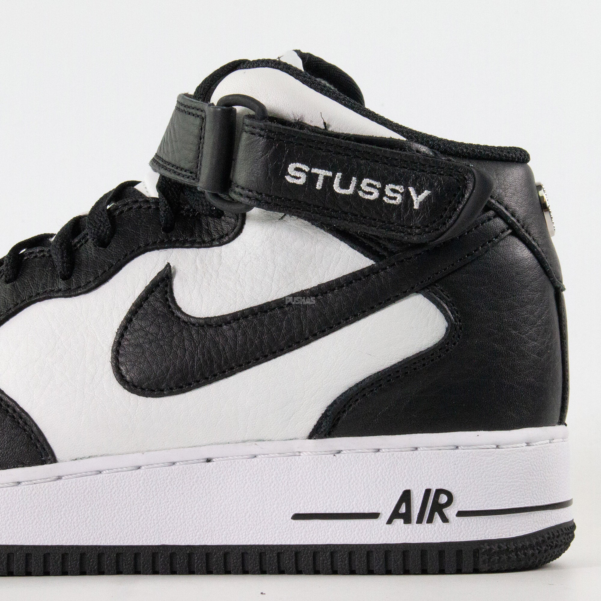 Nike Air Force 1 Mid Stussy 'Light Bone Black' (2022) - Image 12