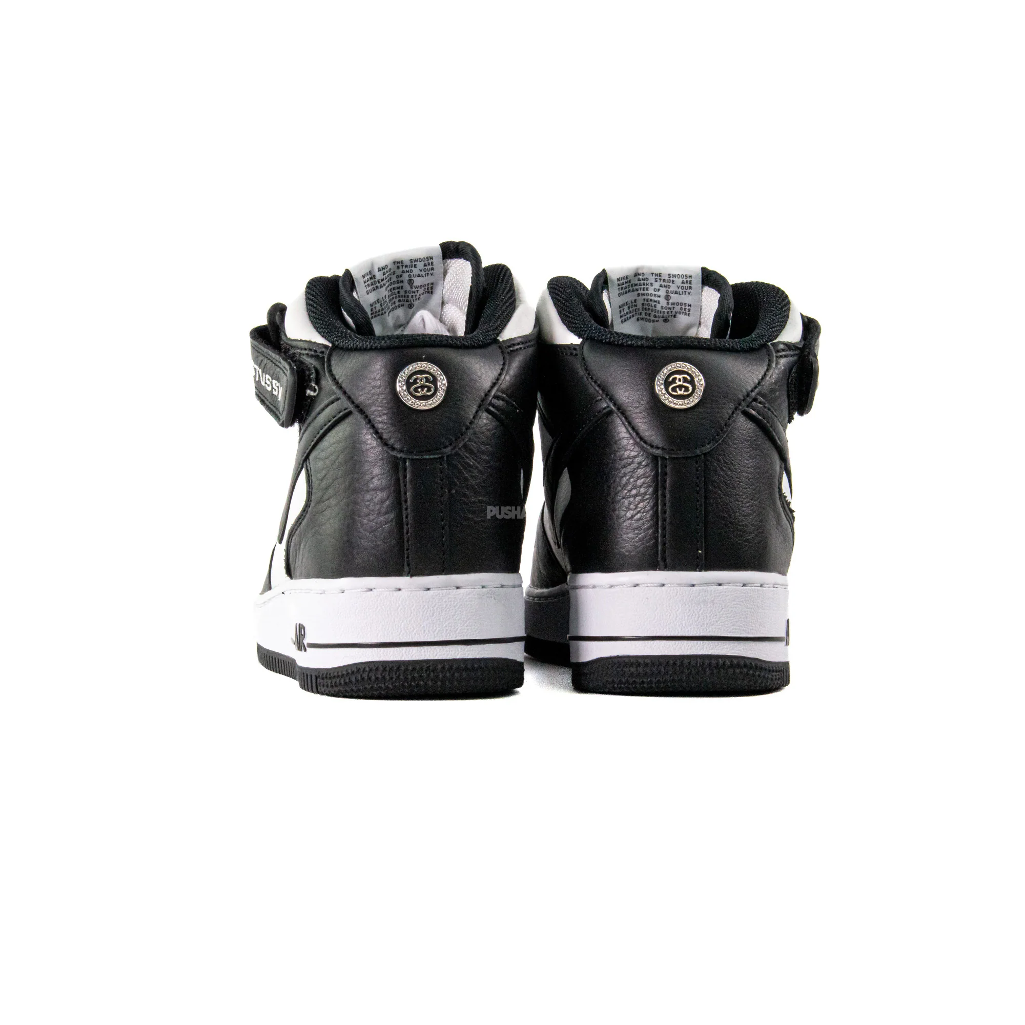 Nike Air Force 1 Mid Stussy 'Light Bone Black' (2022) - Image 5