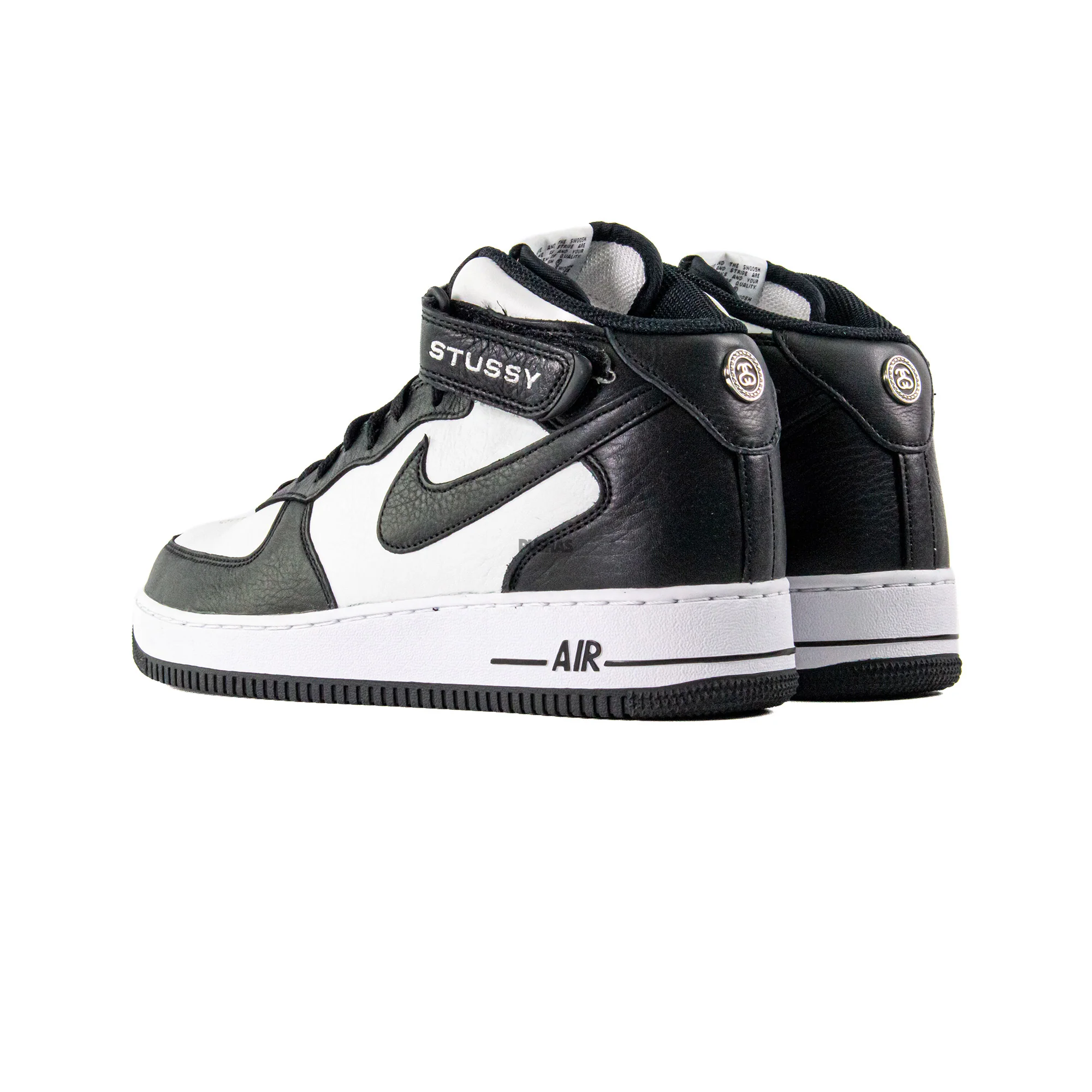 Nike Air Force 1 Mid Stussy 'Light Bone Black' (2022) - Image 7