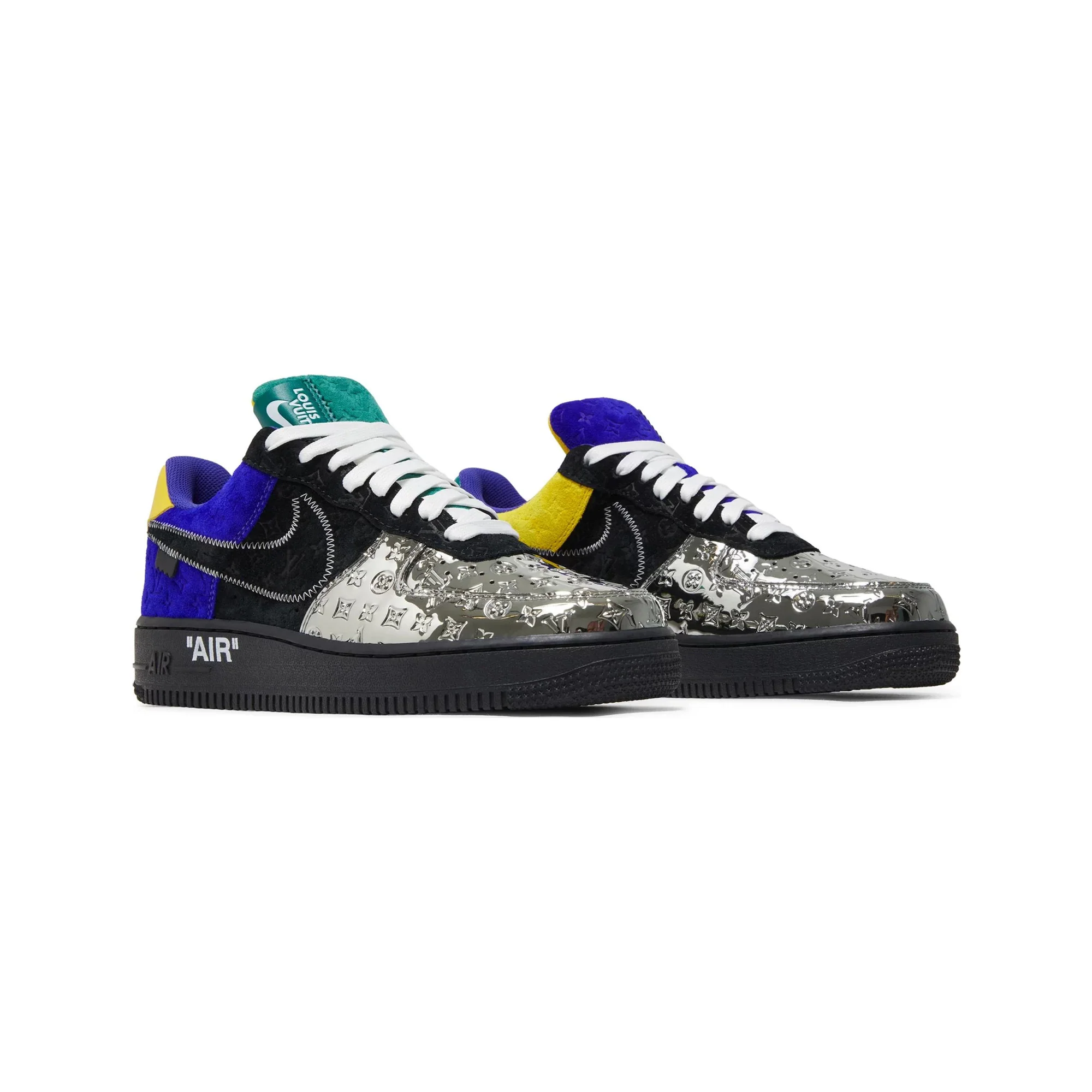 Air Force 1 x Louis Vuitton x Virgil Abloh 'Black Metallic Silver' (2022) - Image 2