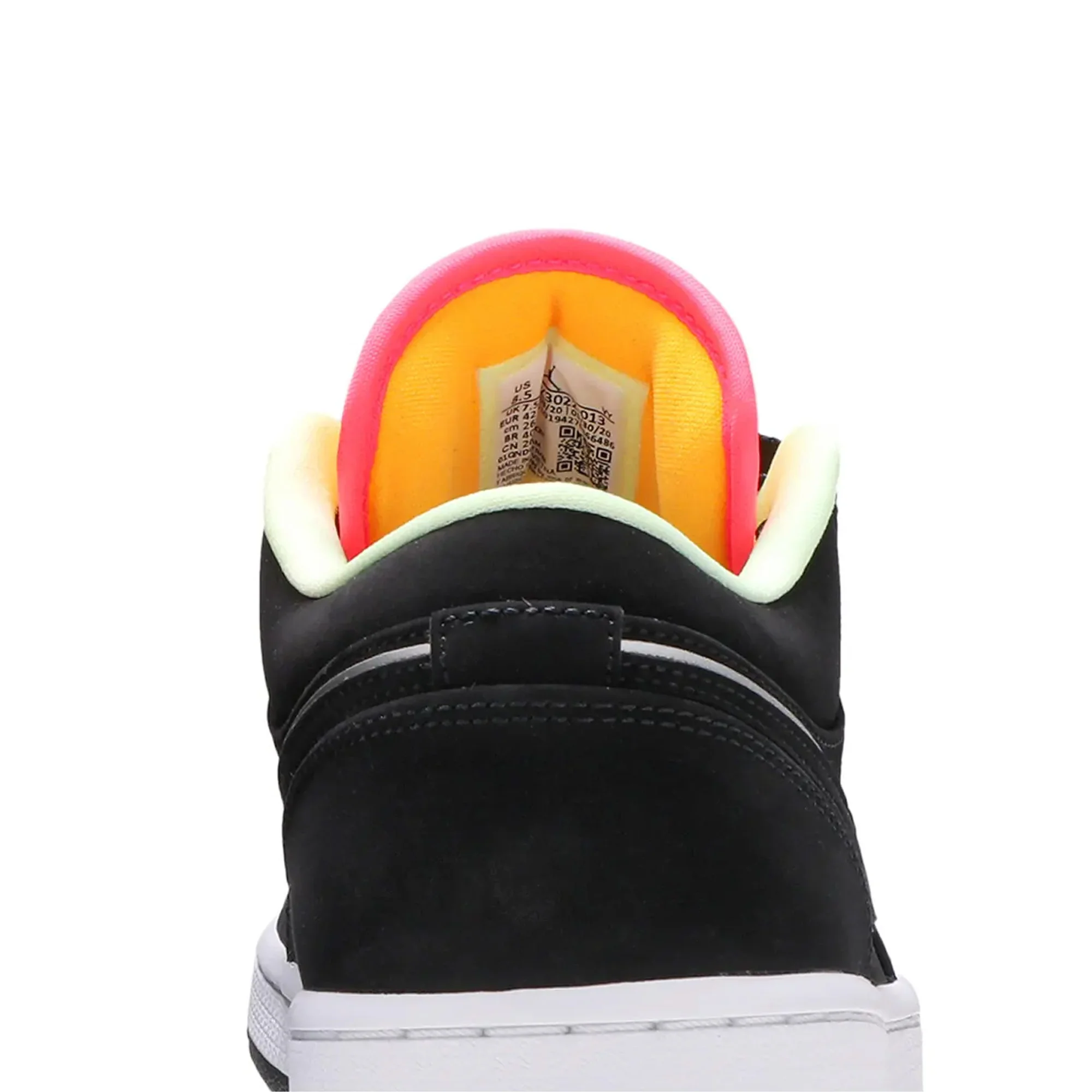 Air Jordan 1 Low 'Black Aurora Green Laser Orange' (2020) - Image 7