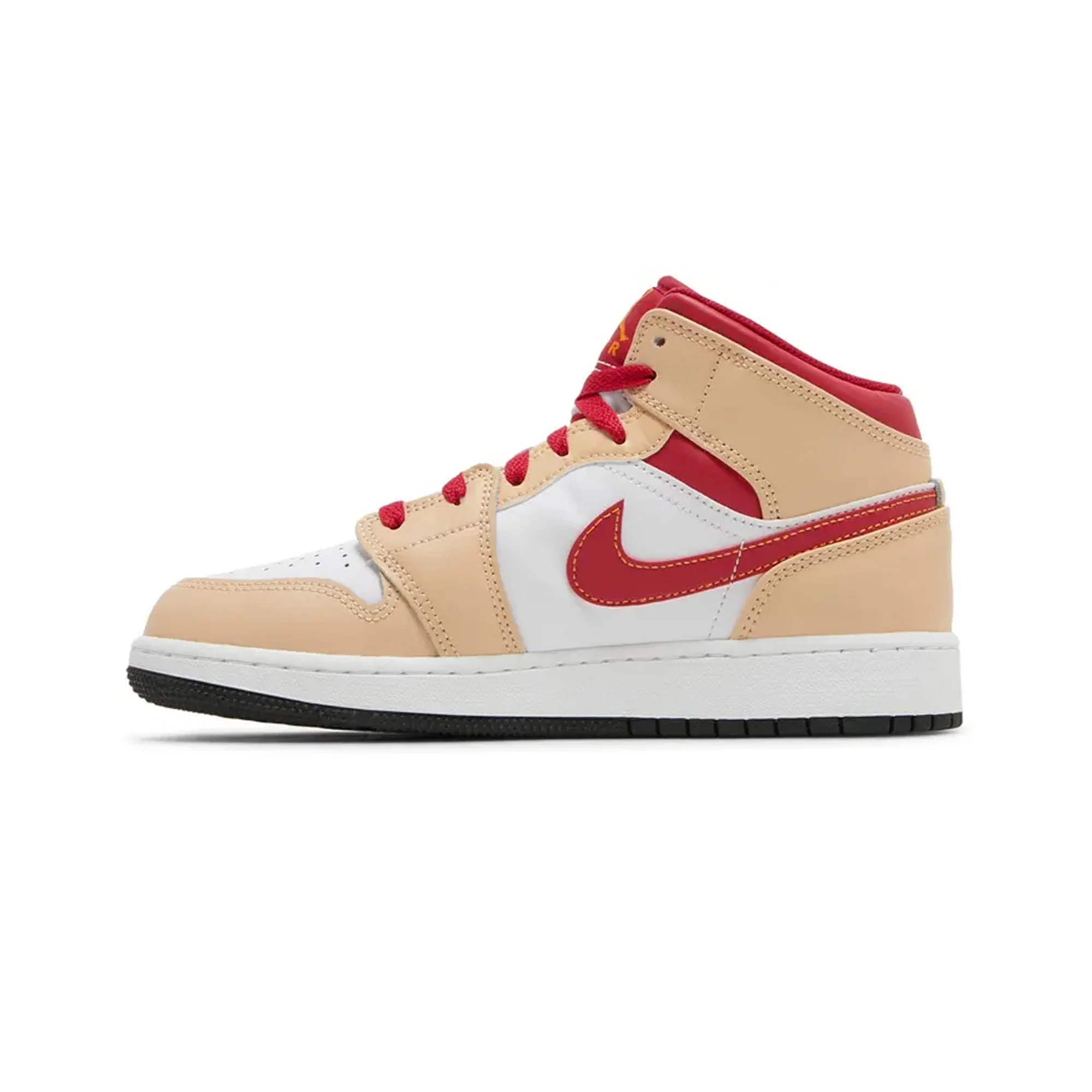 Air Jordan 1 Mid 'Light Curry Cardinal' GS (2022) - Image 3