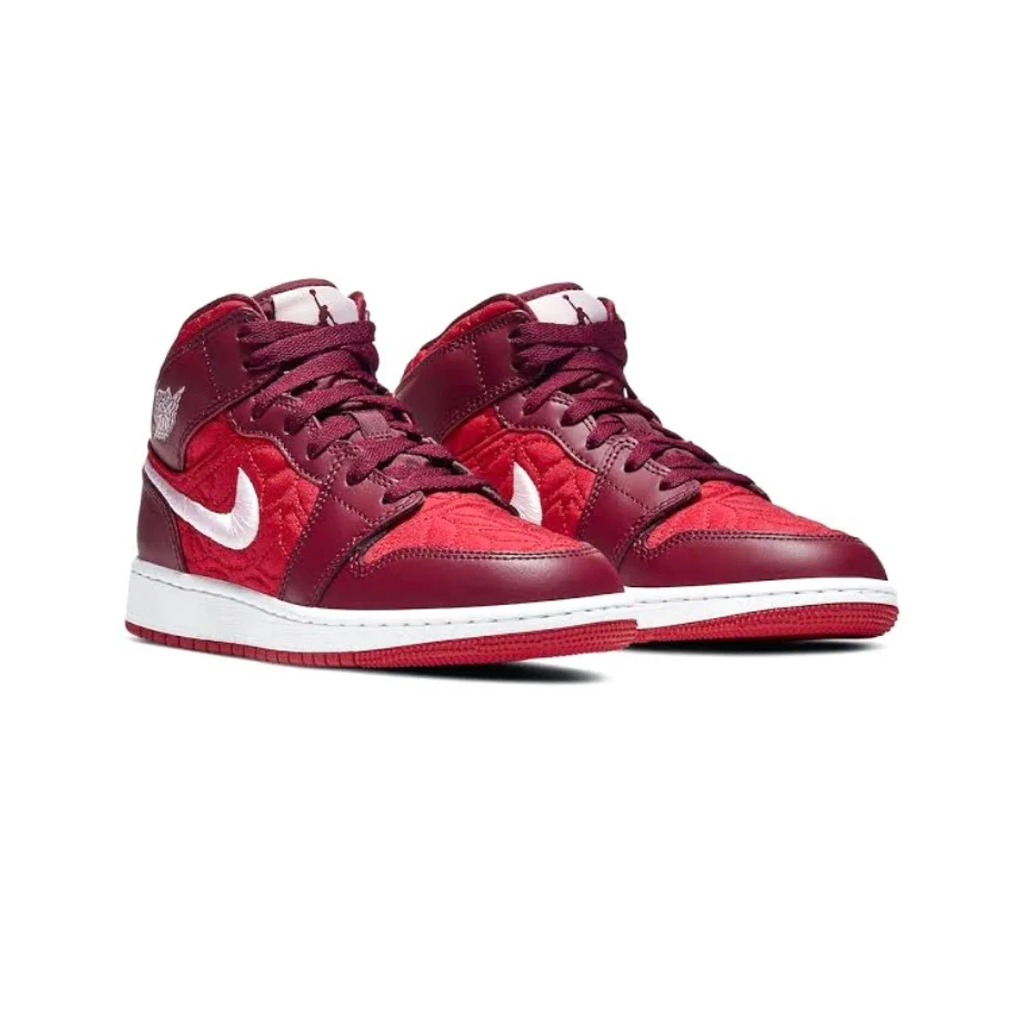 Air Jordan 1 Mid 'Red Quilt' GS - Image 2