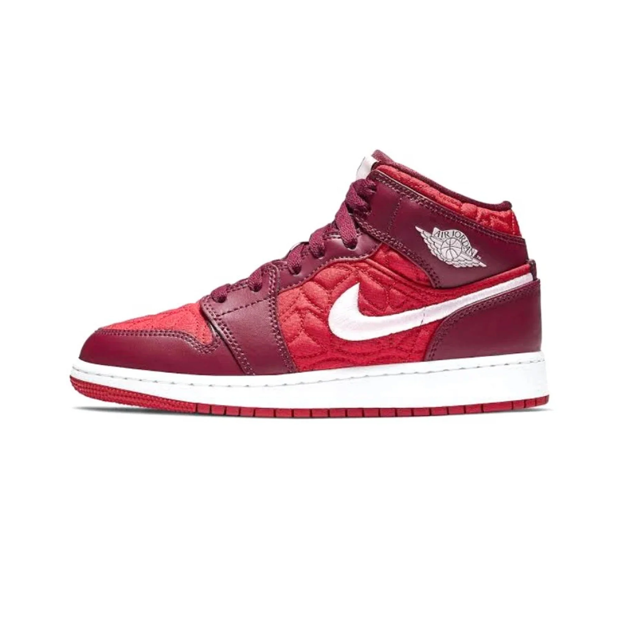 Air Jordan 1 Mid 'Red Quilt' GS - Image 3