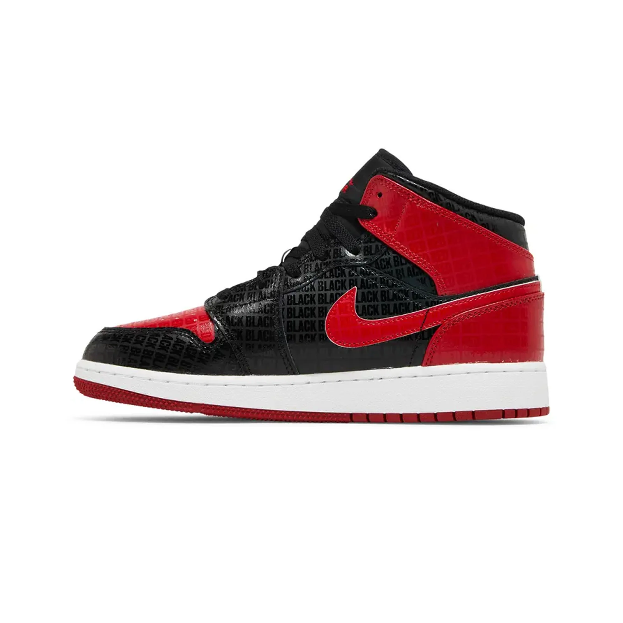 Air Jordan 1 Mid SS 'Bred Text' GS (2022) - Image 3
