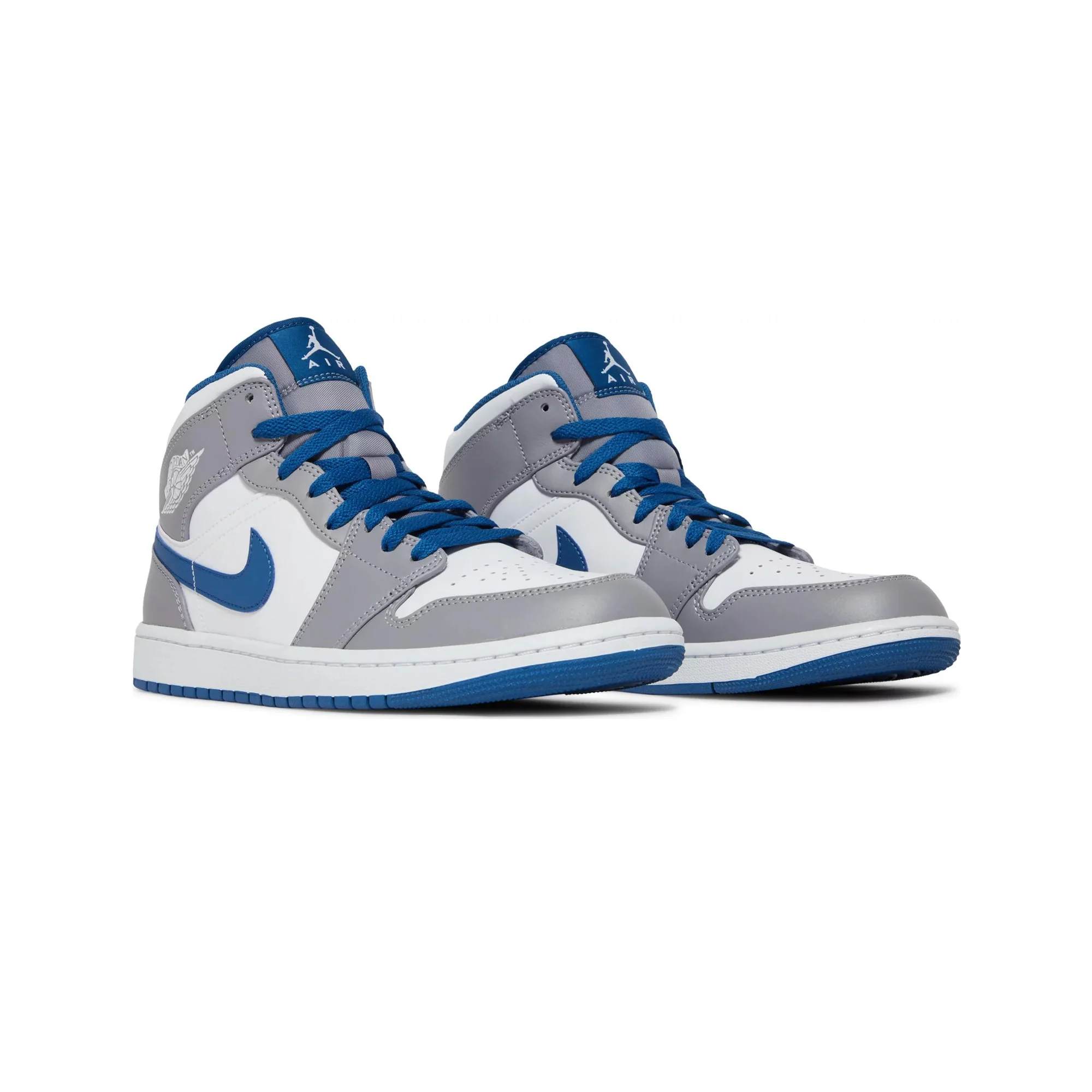Air Jordan 1 Mid 'True Blue Cement' GS (2022) - Image 2