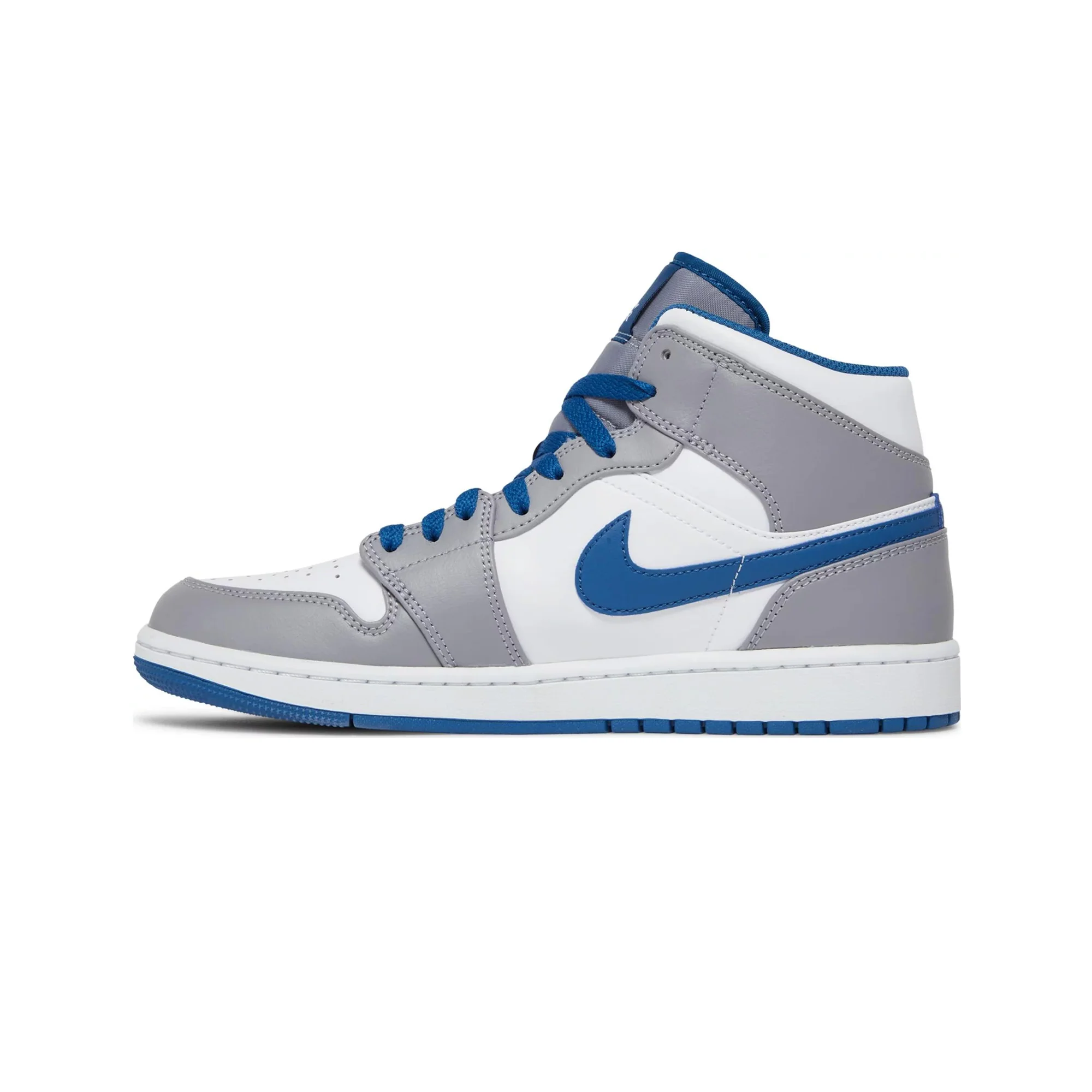 Air Jordan 1 Mid 'True Blue Cement' GS (2022) - Image 3