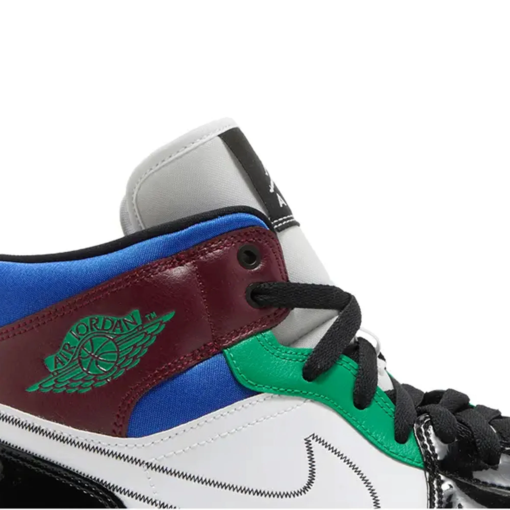 Air Jordan 1 Mid W SE 'Black White Multi-Color' - Image 6