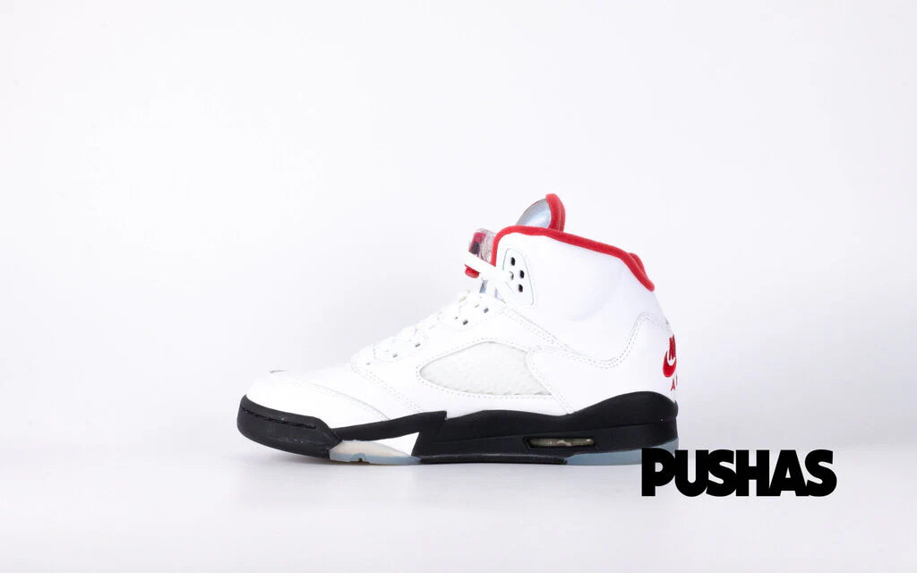 Air Jordan 5 Retro 'Fire Red Silver Tongue' GS (2020) - Image 4