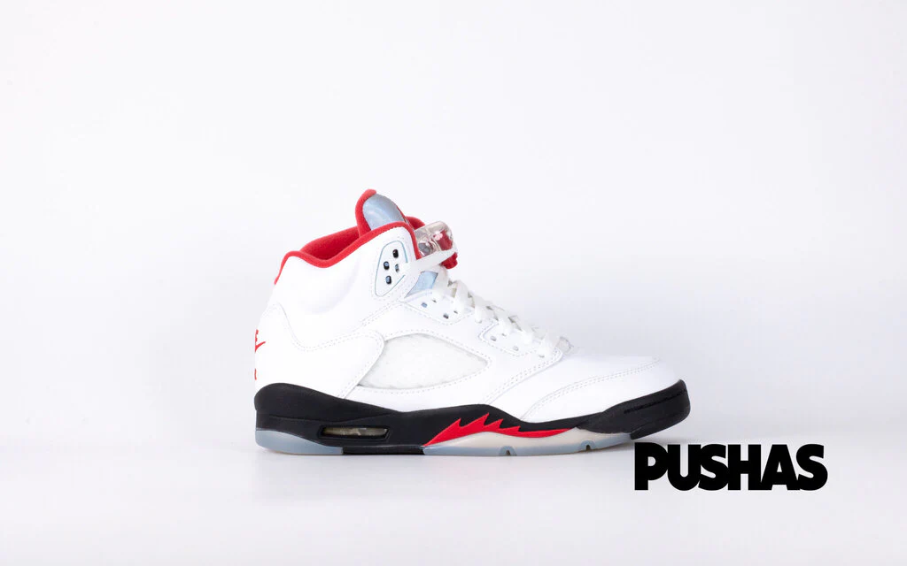 Air Jordan 5 Retro 'Fire Red Silver Tongue' GS (2020) - Image 5