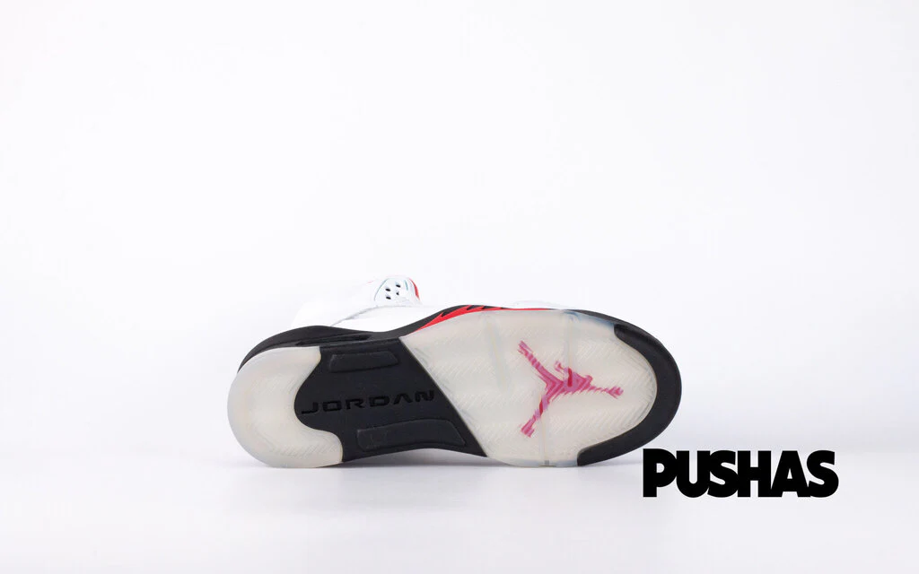 Air Jordan 5 Retro 'Fire Red Silver Tongue' GS (2020) - Image 6