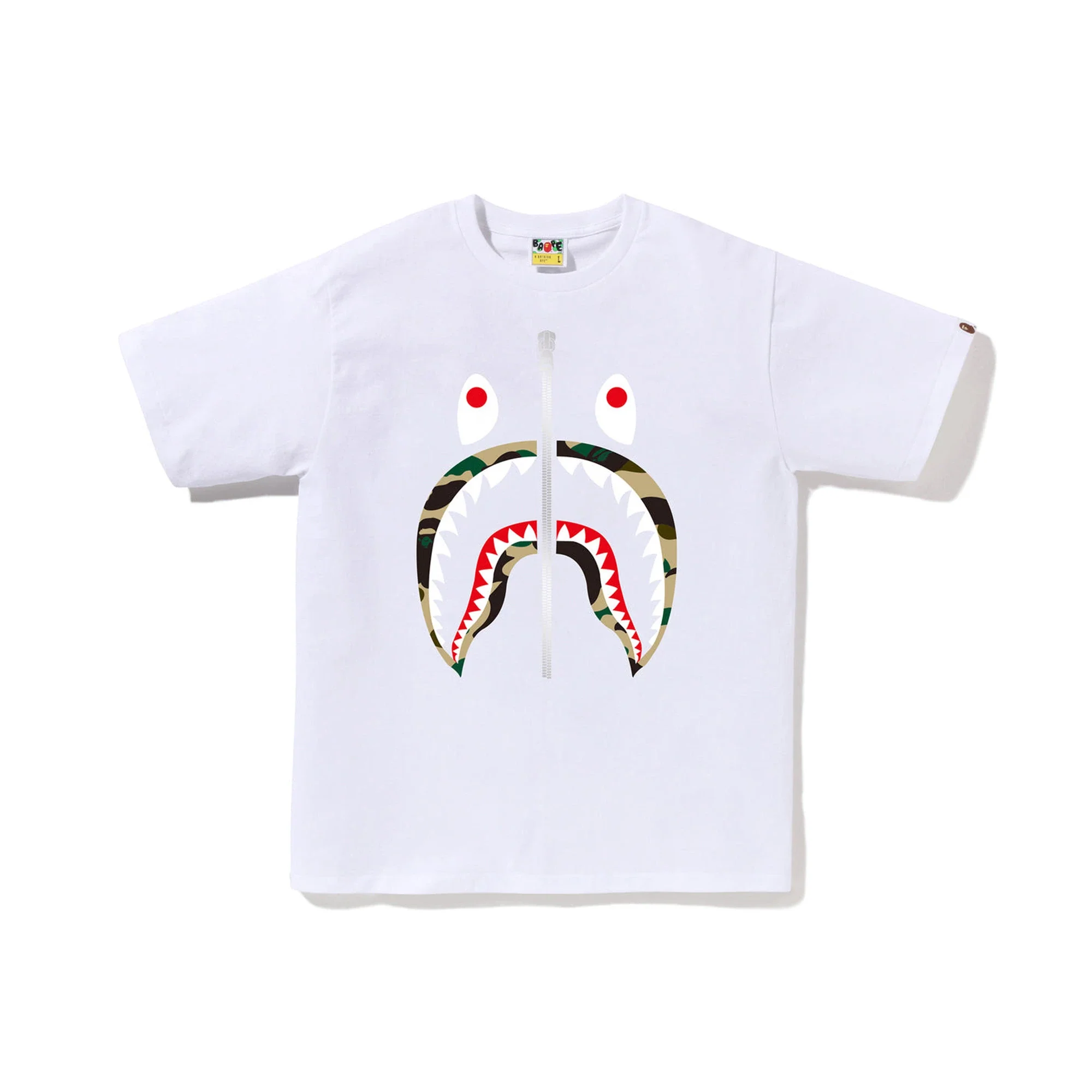 BAPE 1st Camo Shark Tee 'White / Yellow'