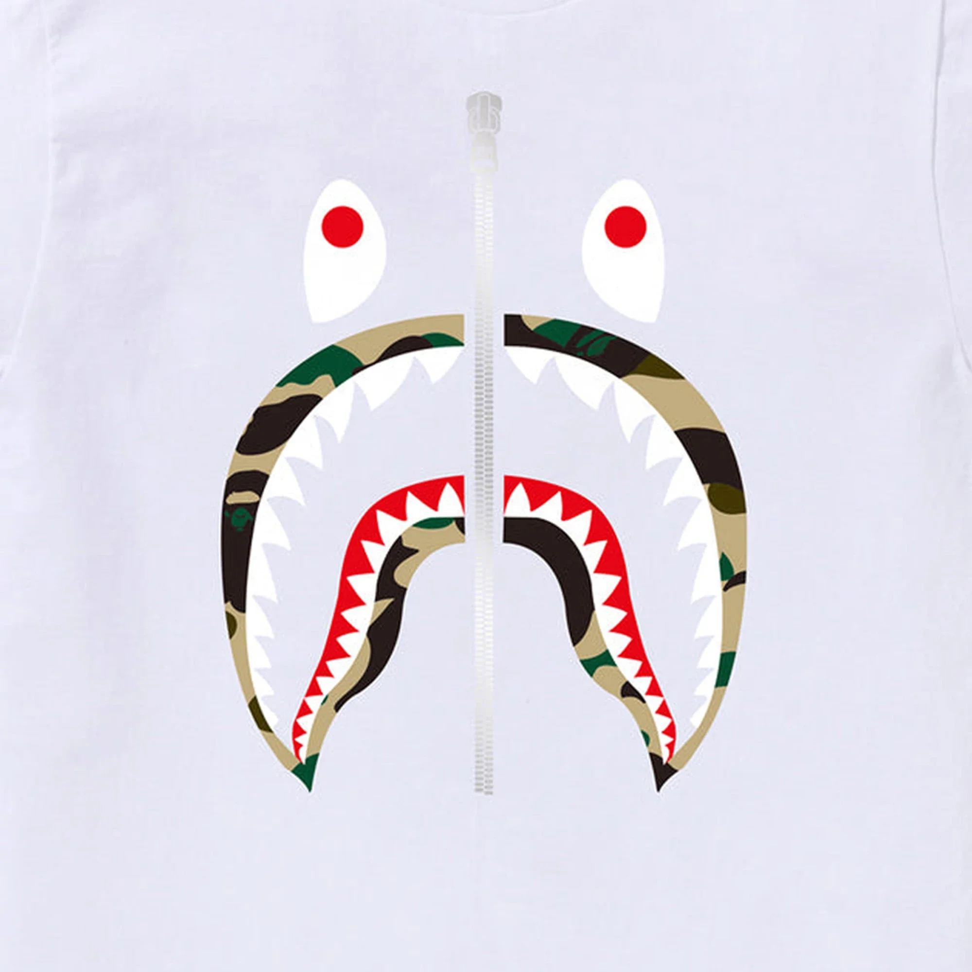 BAPE 1st Camo Shark Tee 'White / Yellow' - Image 2