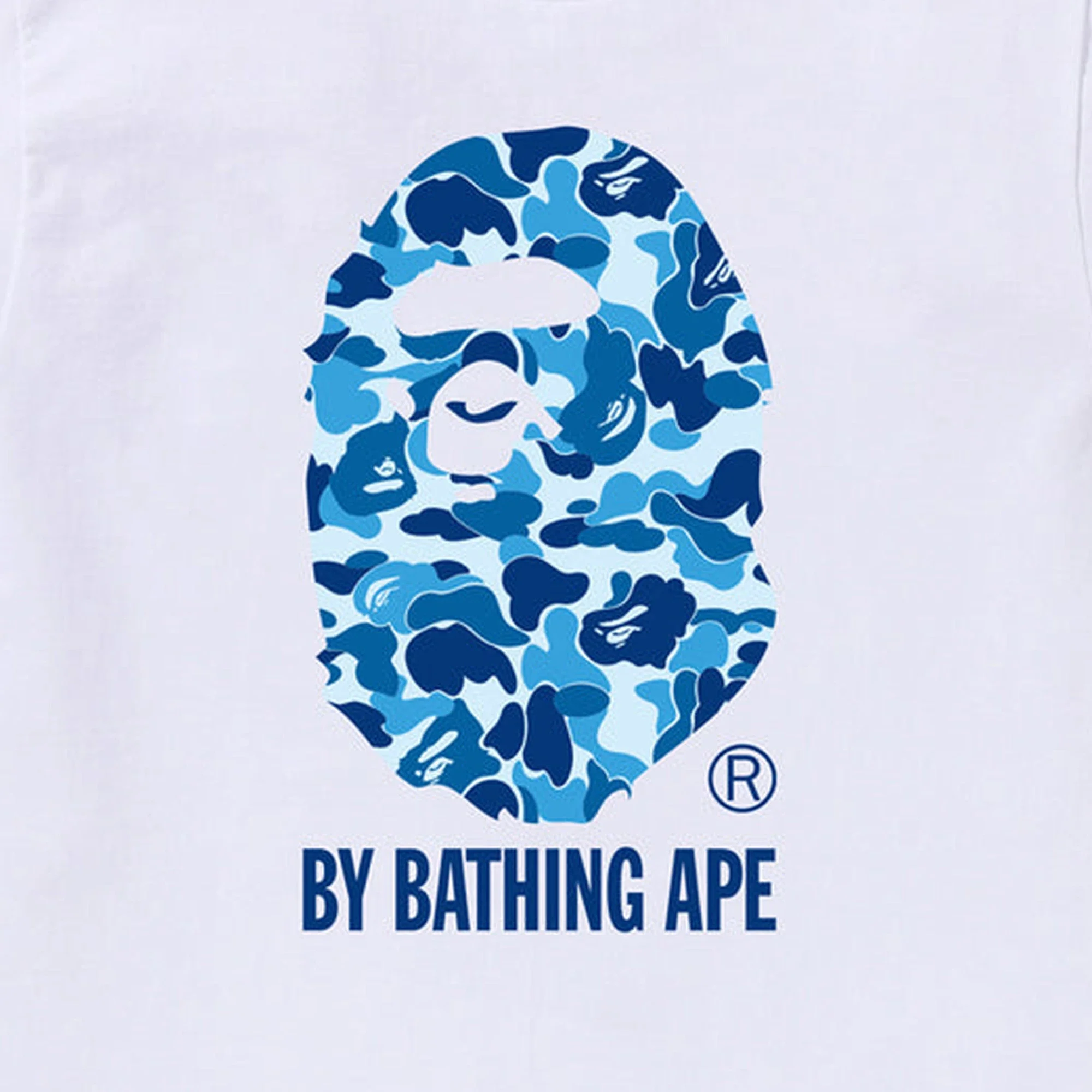 BAPE ABC Camo By Bathing Ape Tee 'White / Blue' - Image 2