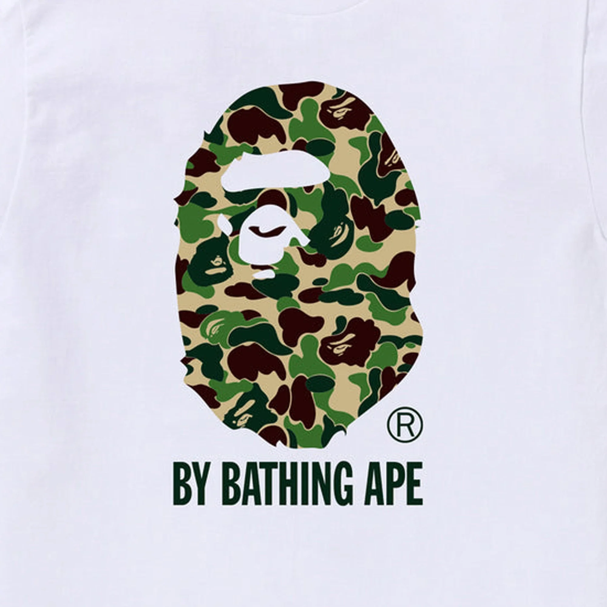 BAPE ABC Camo By Bathing Ape Tee 'White / Green' - Image 2