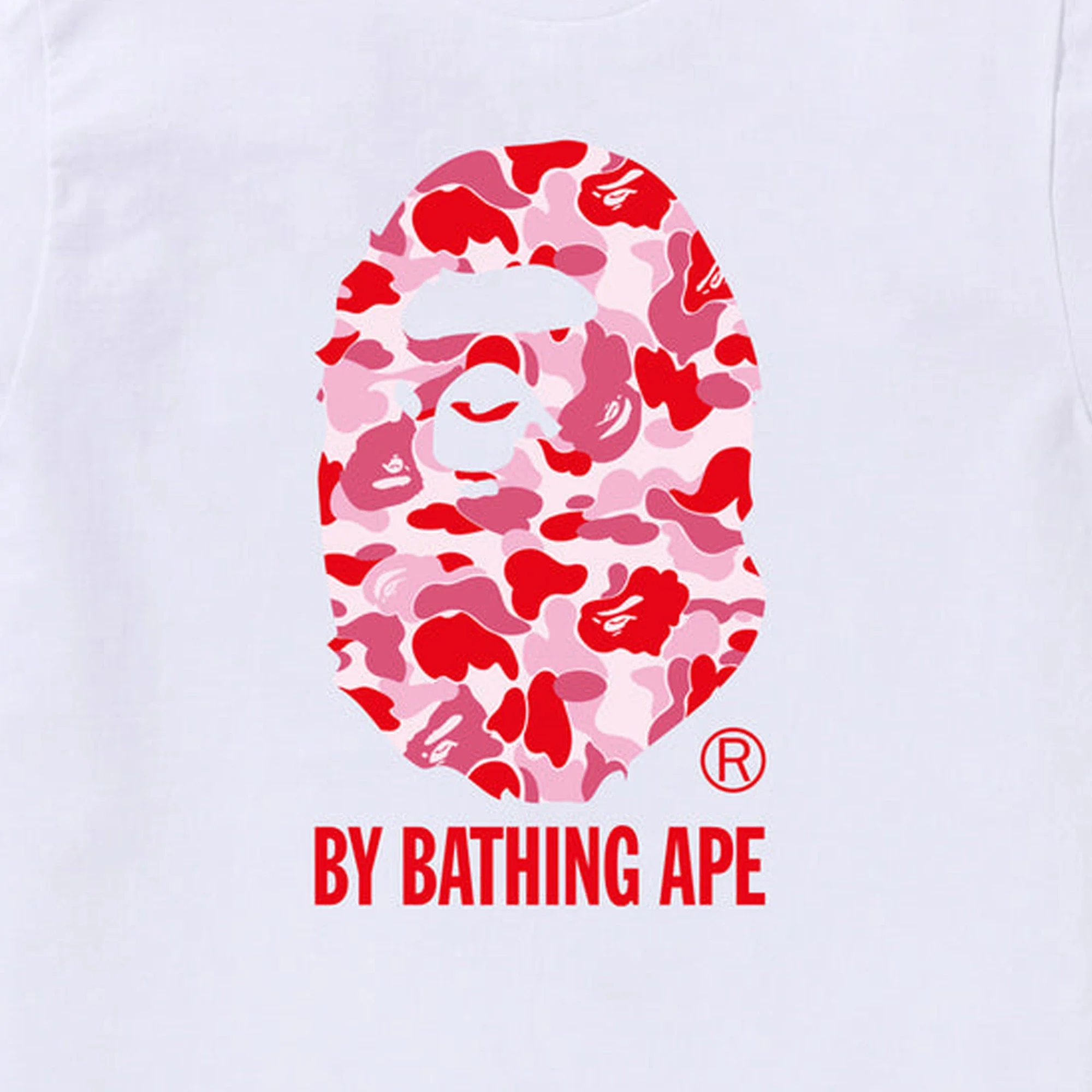 BAPE ABC Camo By Bathing Ape Tee 'White / Pink' - Image 2