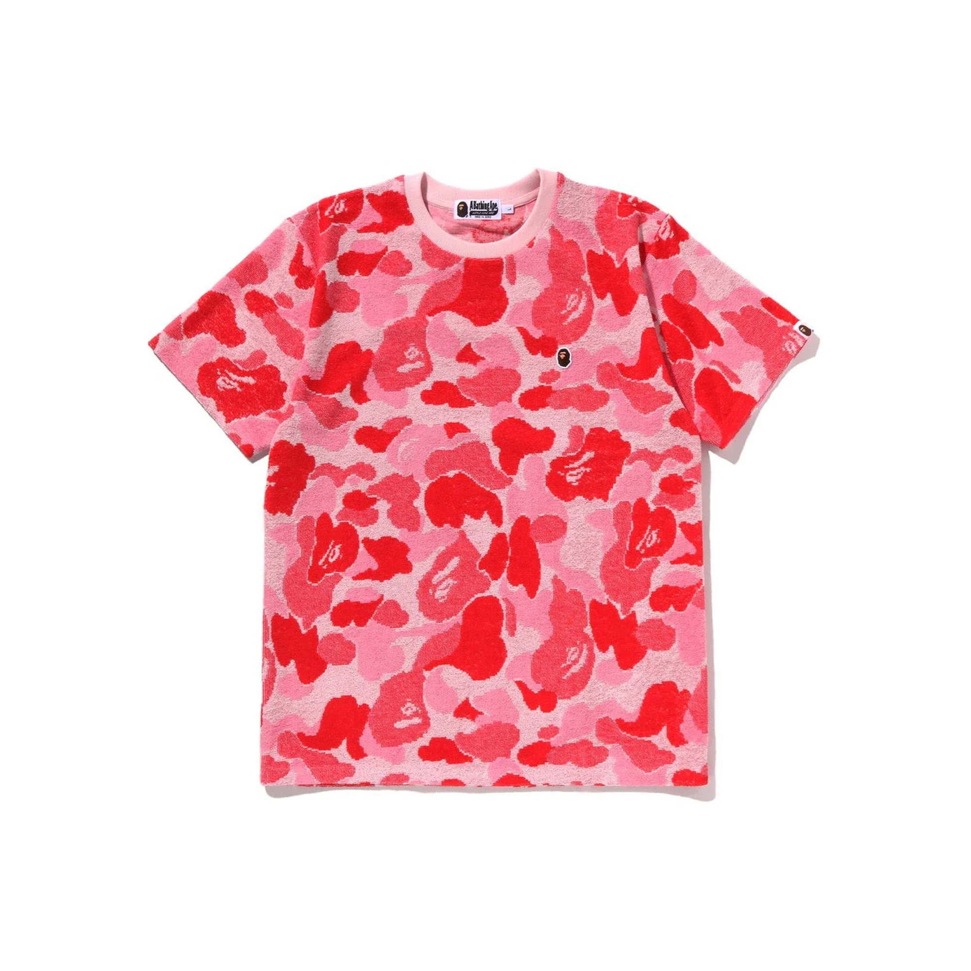 BAPE ABC Camo Pile Jacquard One Point Tee 'Pink'
