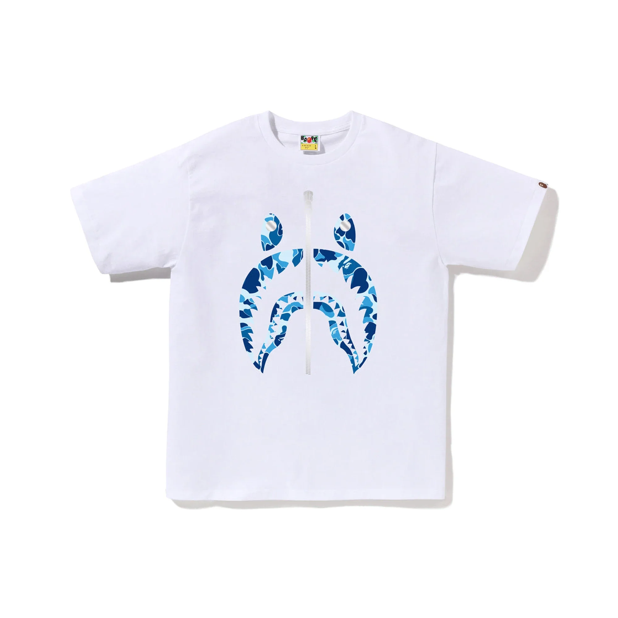 BAPE ABC Camo Shark Tee 'White / Blue'