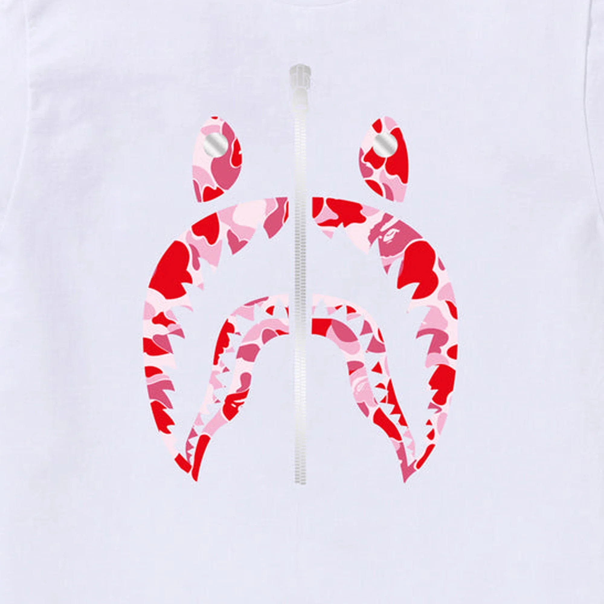 BAPE ABC Camo Shark Tee 'White / Pink' - Image 2