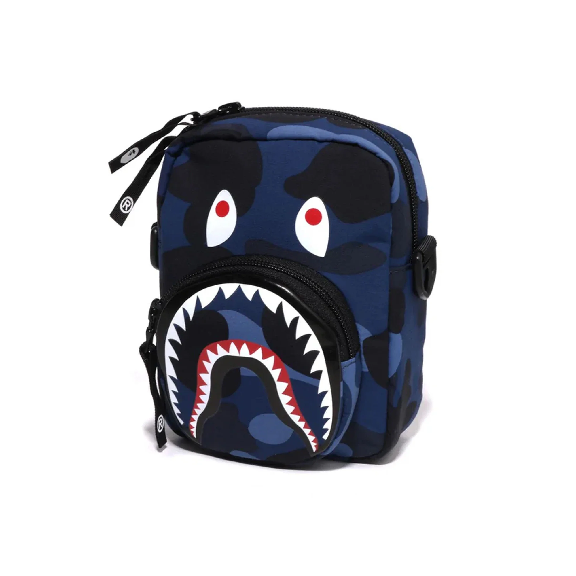BAPE Color Camo Shark Mini Bag 'Navy'