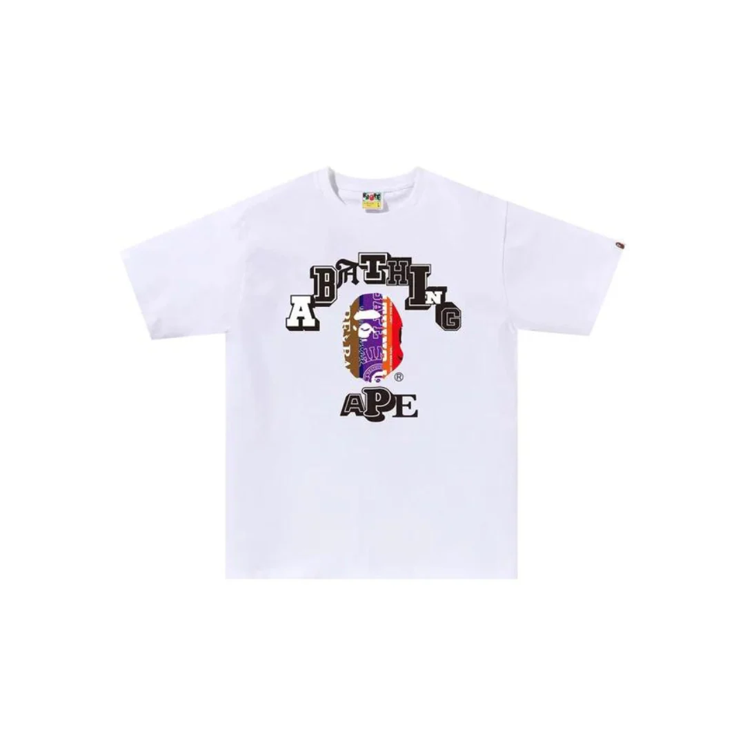 BAPE Fans Scarf College Tee 'White' (2024)