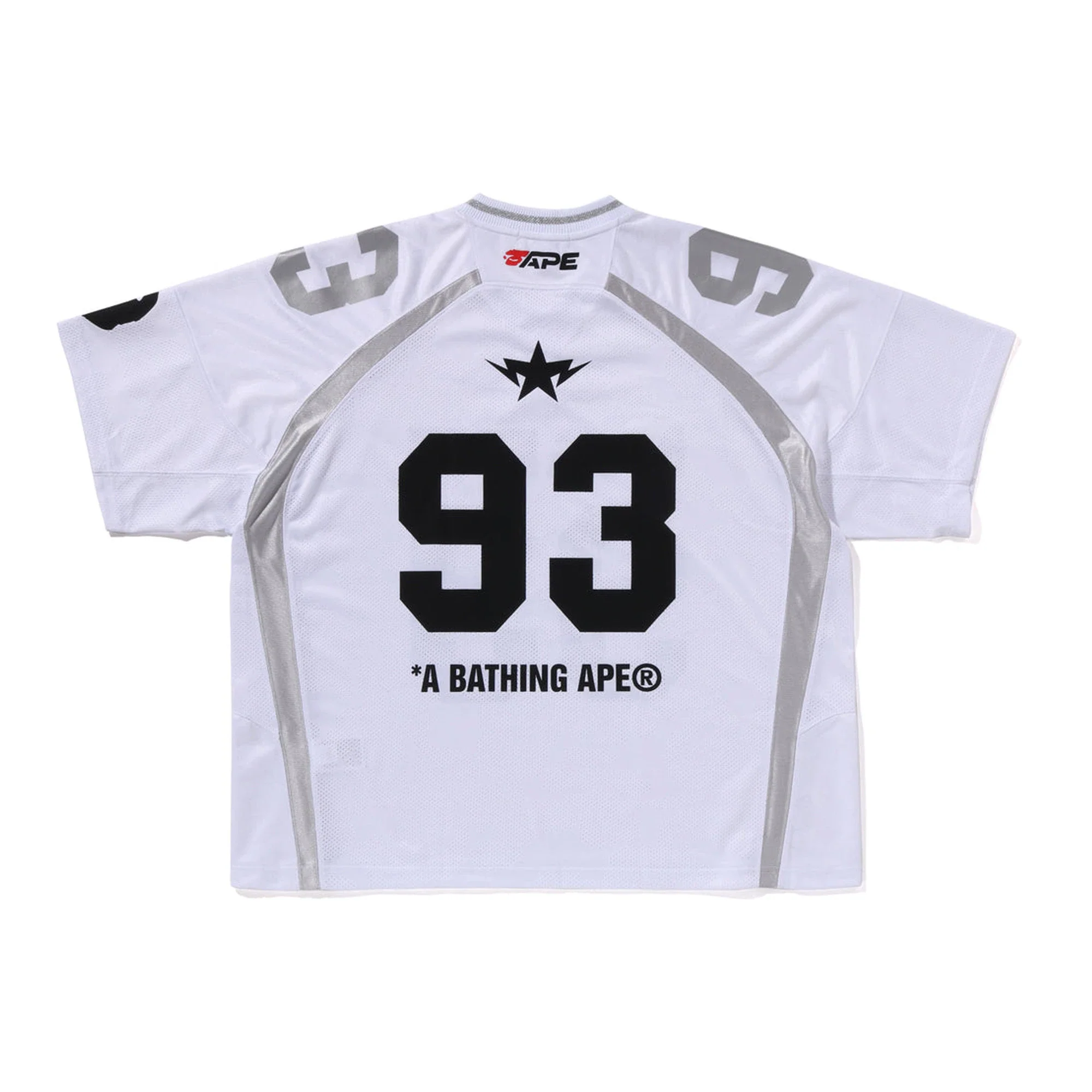 BAPE Line Camo Jacquard Relaxed Fit Football Jersey 'White' - Image 2