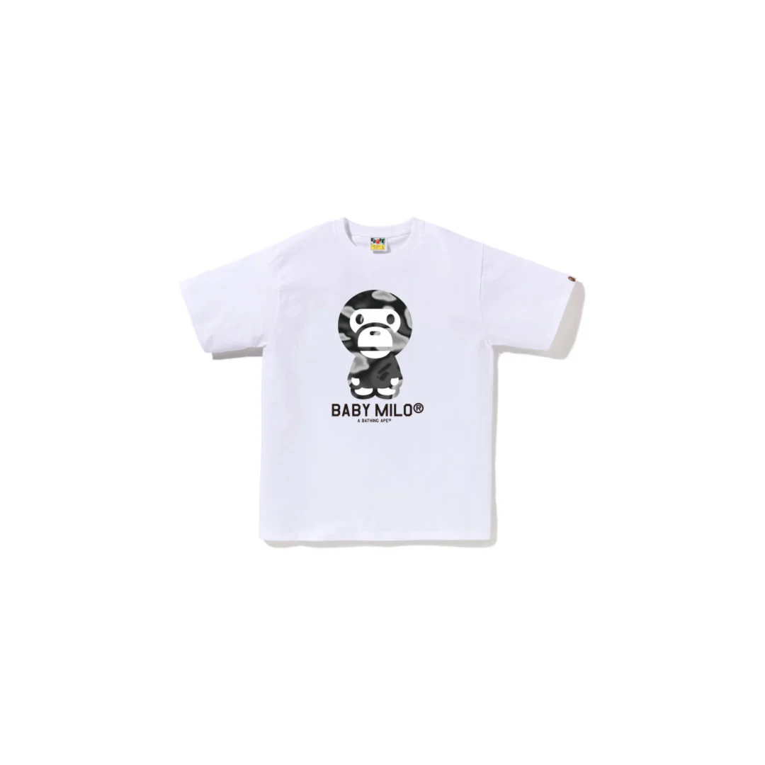 BAPE Liquid Camo Baby Milo Tee 'White / Grey'