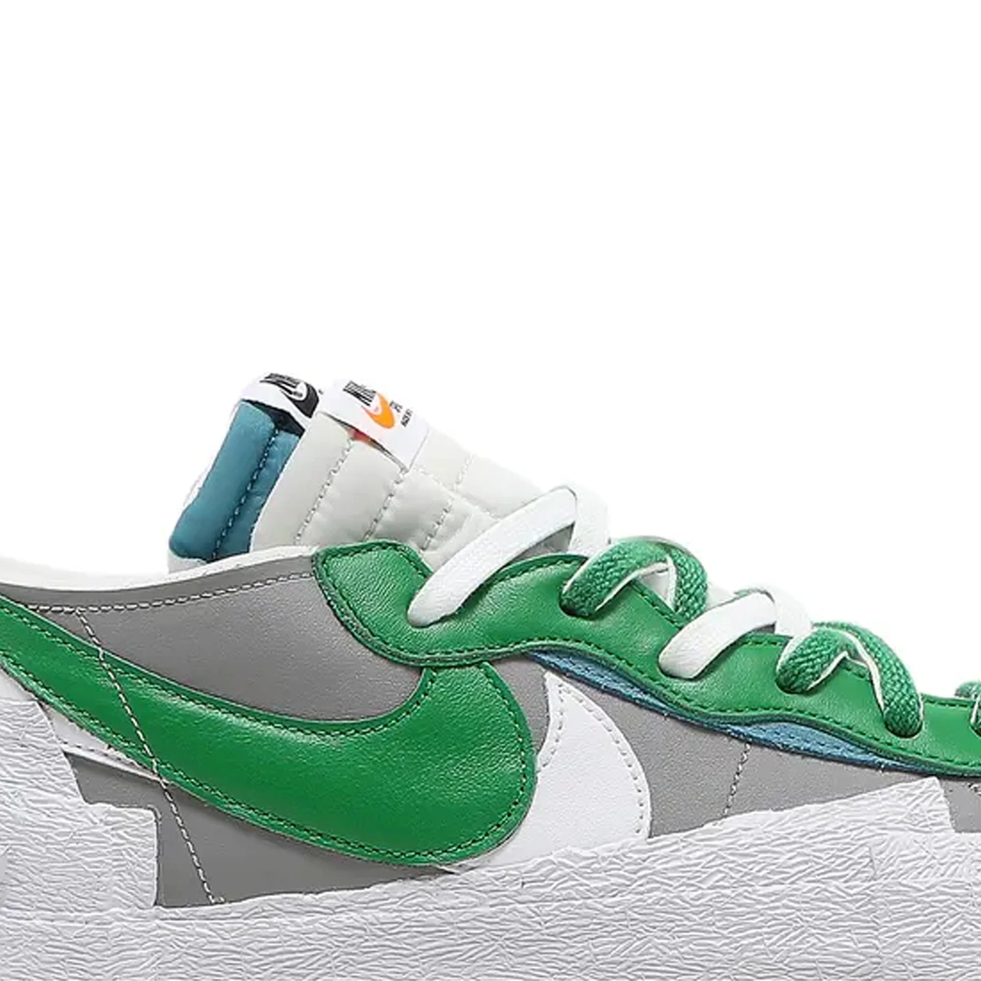 Nike Blazer Low x Sacai 'Medium Grey Classic Green' - Image 6