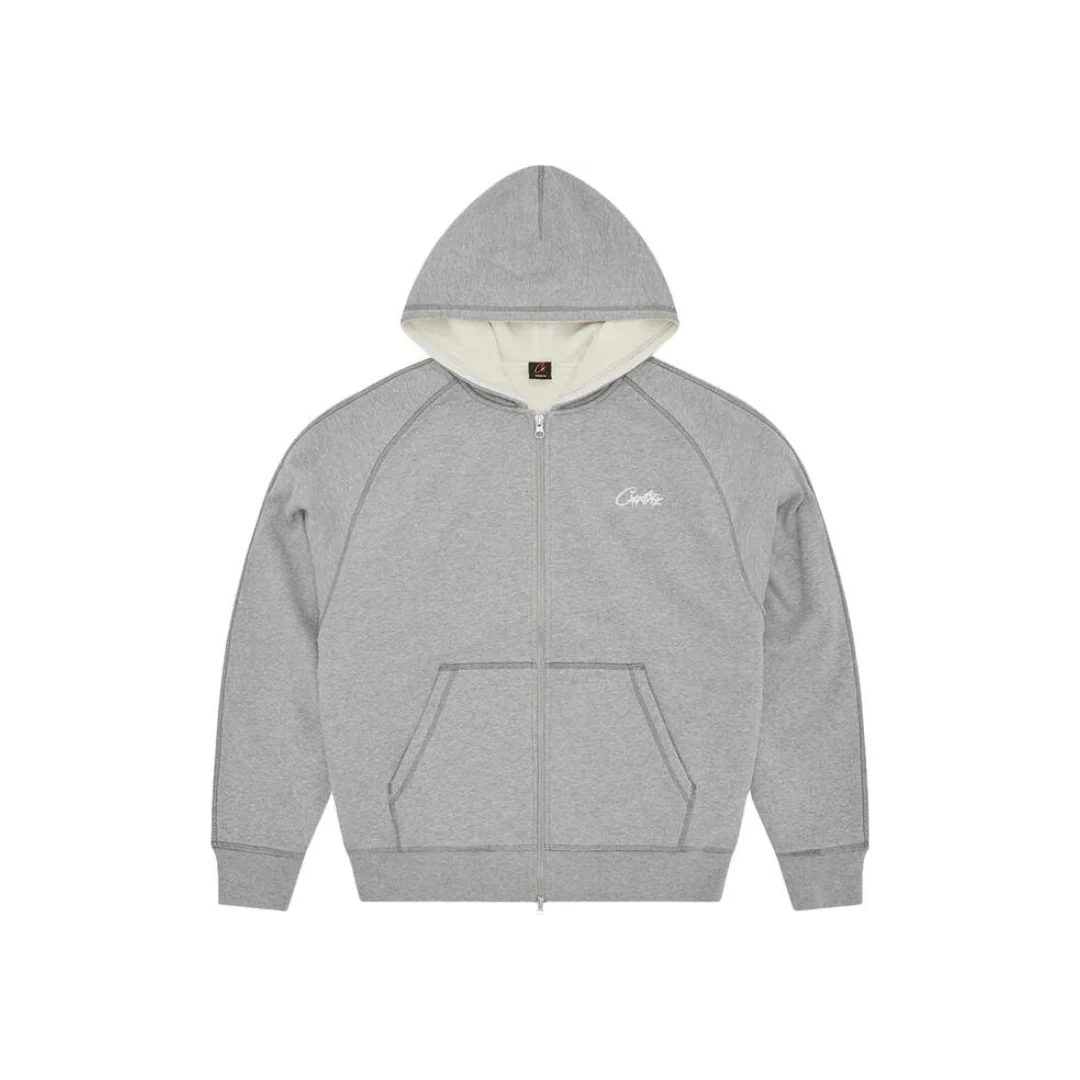 Corteiz HMP Thermal Zip Hoodie 'Heather Grey' (2024)