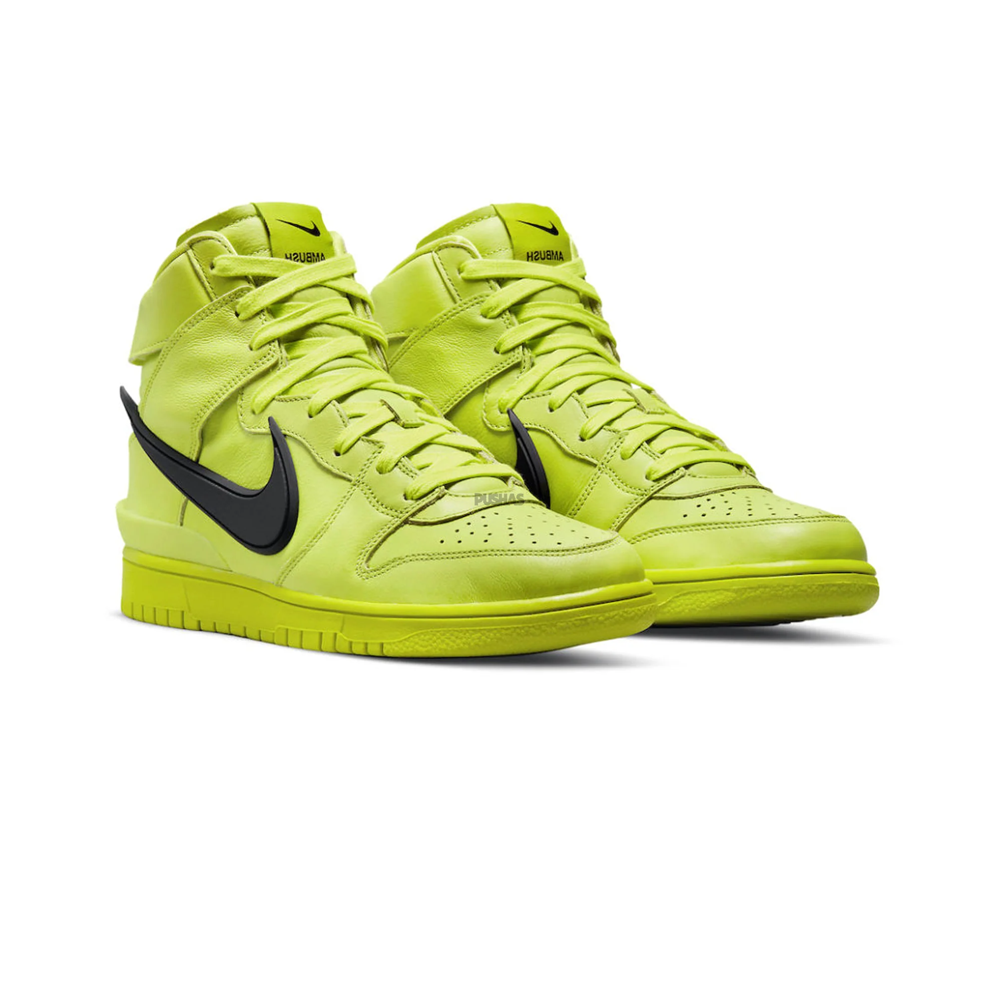 Nike Dunk High AMBUSH 'Flash Lime' (2021) - Image 2