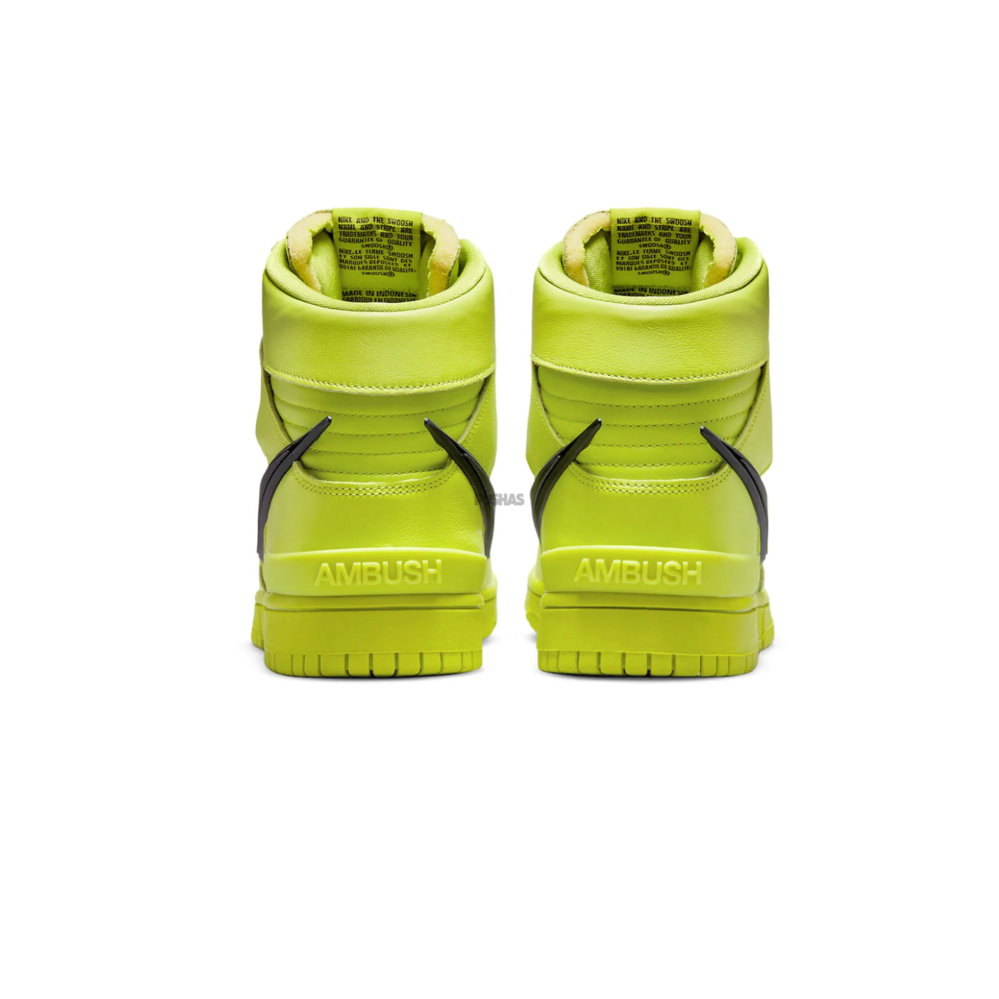 Nike Dunk High AMBUSH 'Flash Lime' (2021) - Image 5