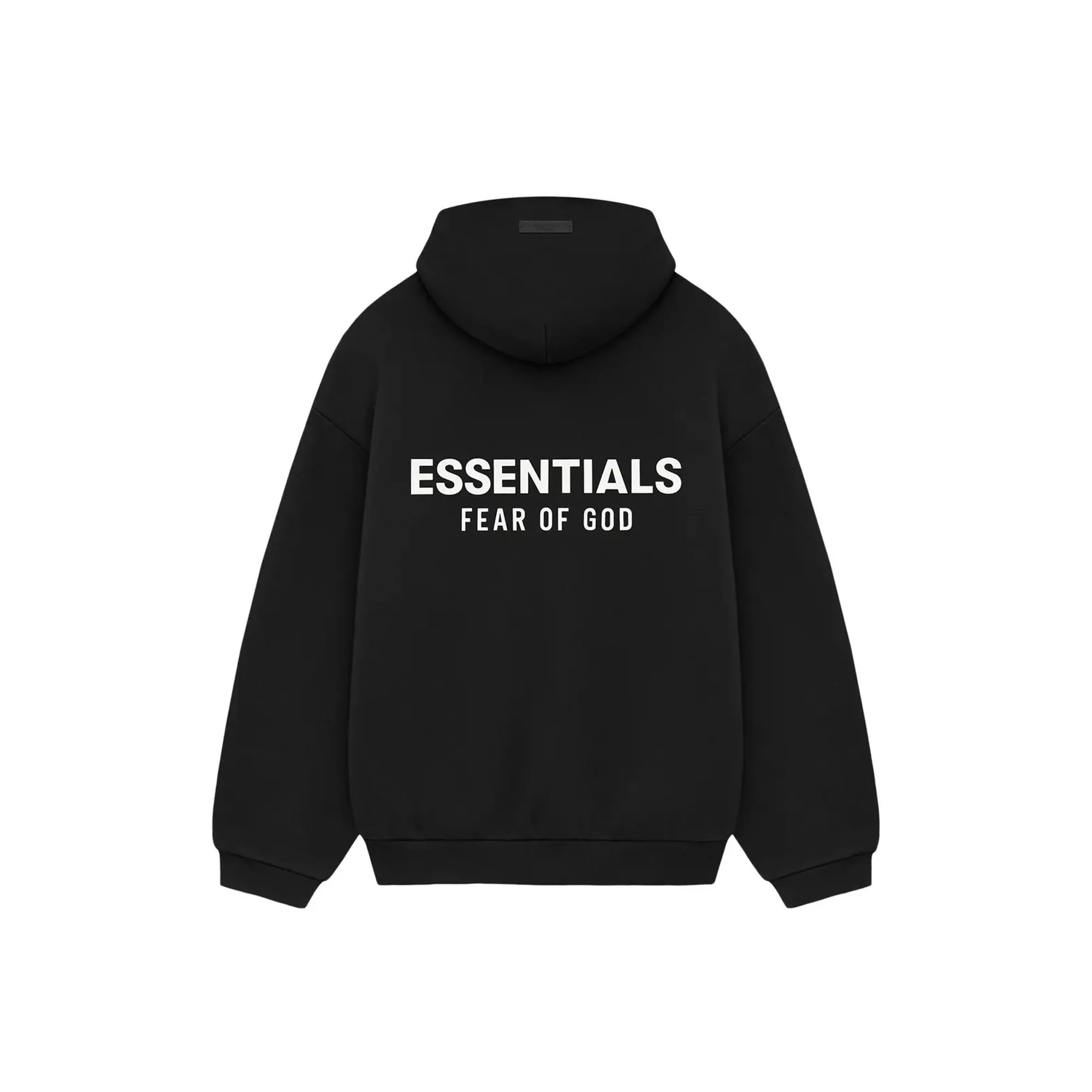 Fear of God Essentials Fleece Hoodie 'Black' (2024) - Image 2