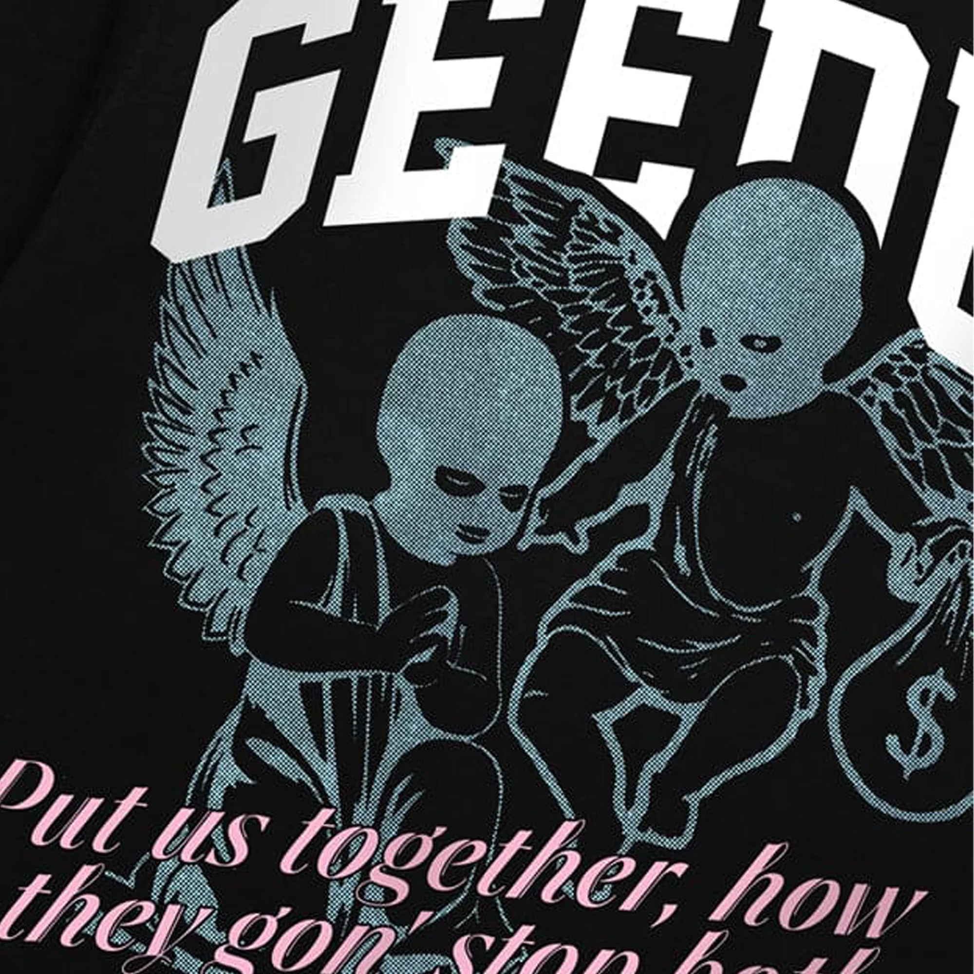 Geedup Cherubs T-Shirt 'Black / Blue / Pink' - Image 3