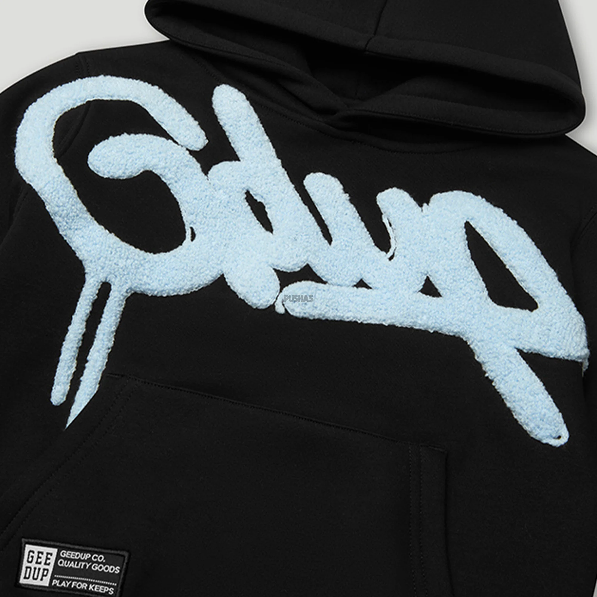 Geedup Handstyle Kids Tracksuit 'Black / Baby Blue' (2024) - Image 5