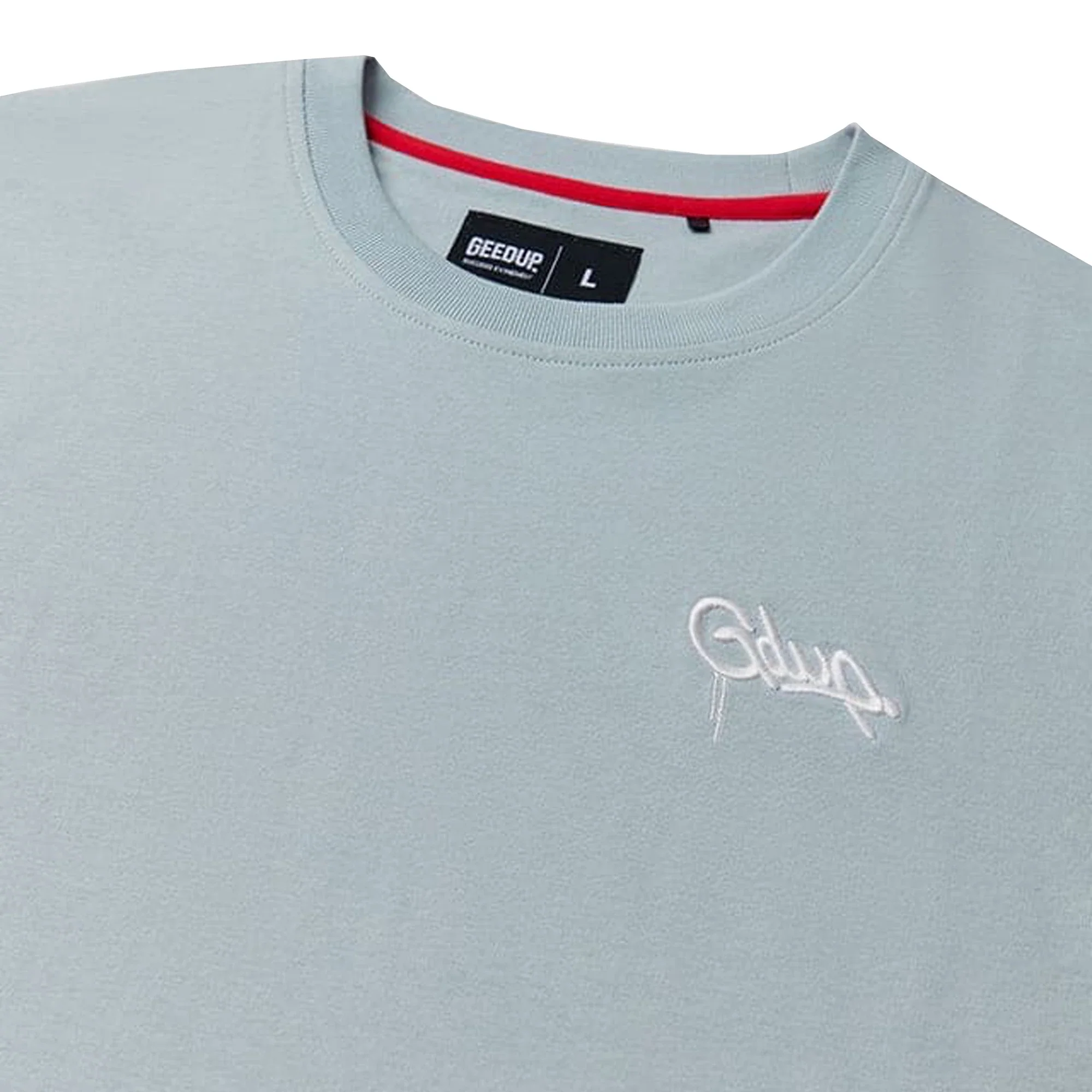 Geedup Micro Handstyle T-Shirt 'Washed Blue / White' (2025) - Image 2