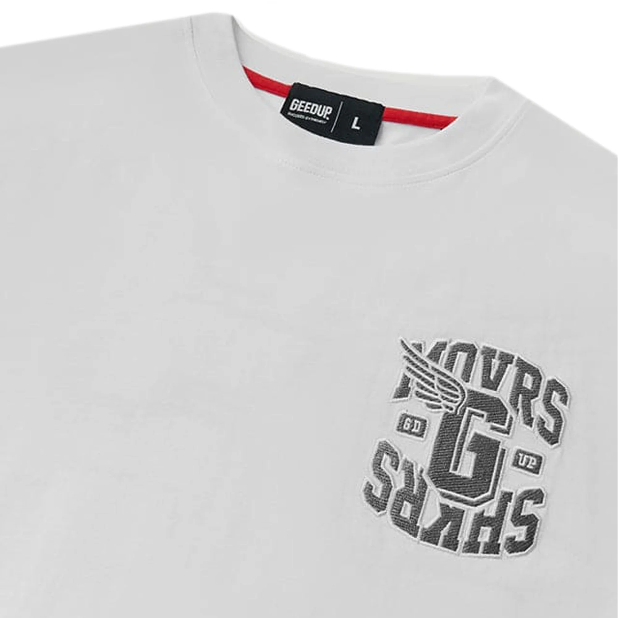 Geedup MVRS & SHKRS T-Shirt 'White / Grey' (2025) - Image 4