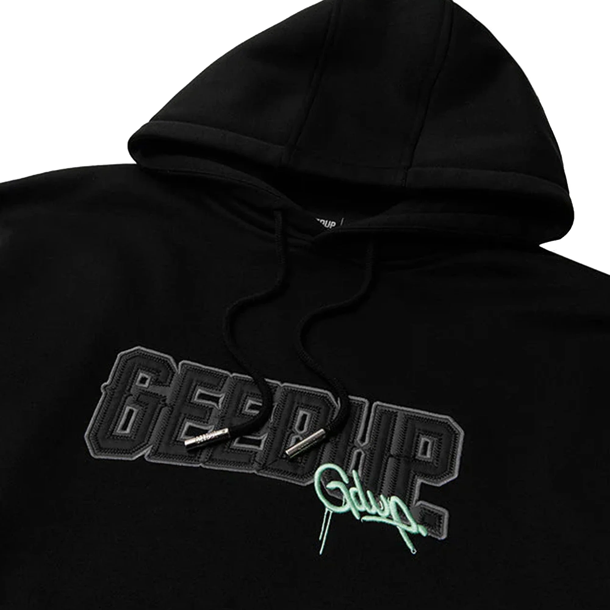 Geedup PFK/Handstyle Hoodie 'Black / Pastel Mint' (2025) - Image 3