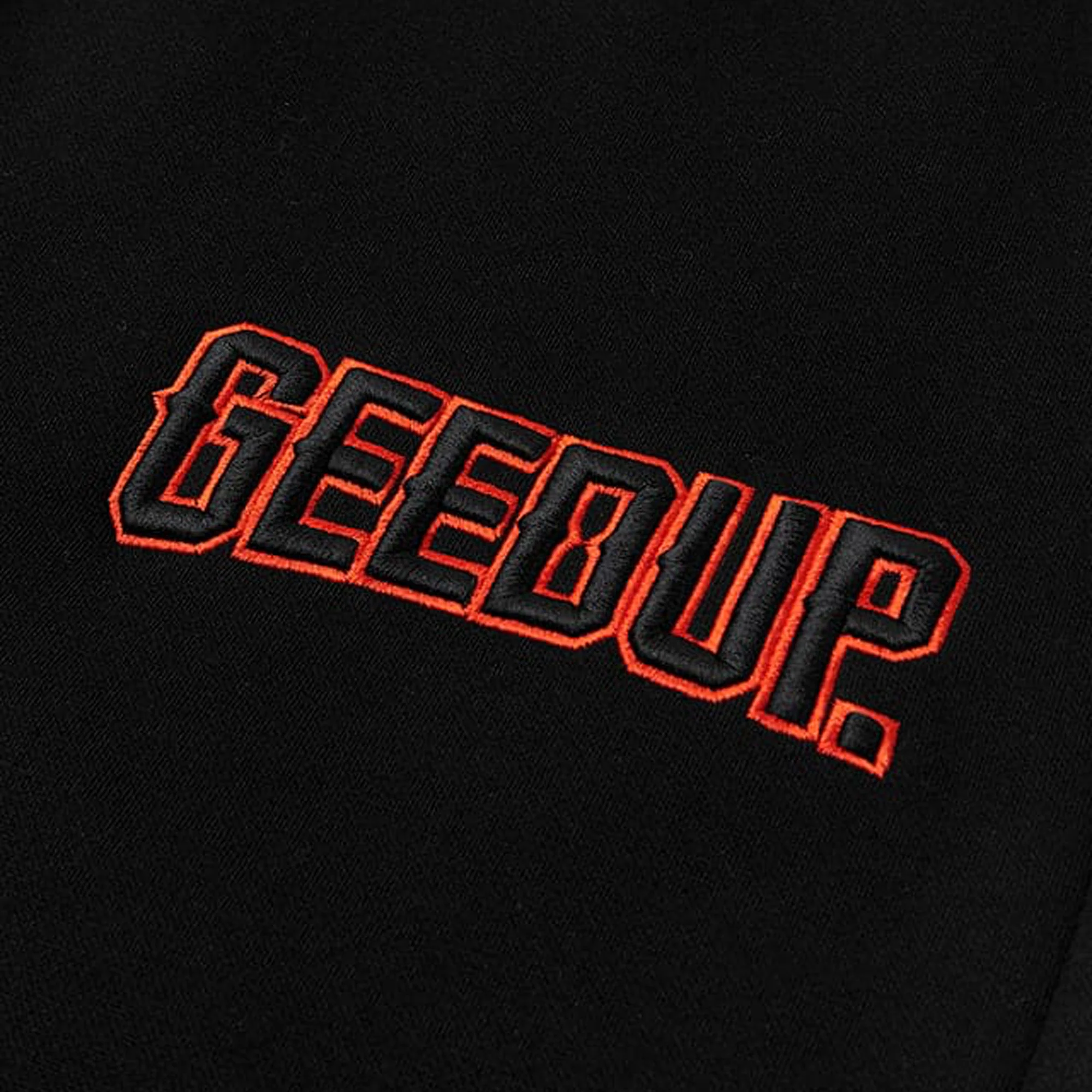 Geedup Play For Keeps EMB Shorts 'Black / Black Orange' (2024) - Image 3