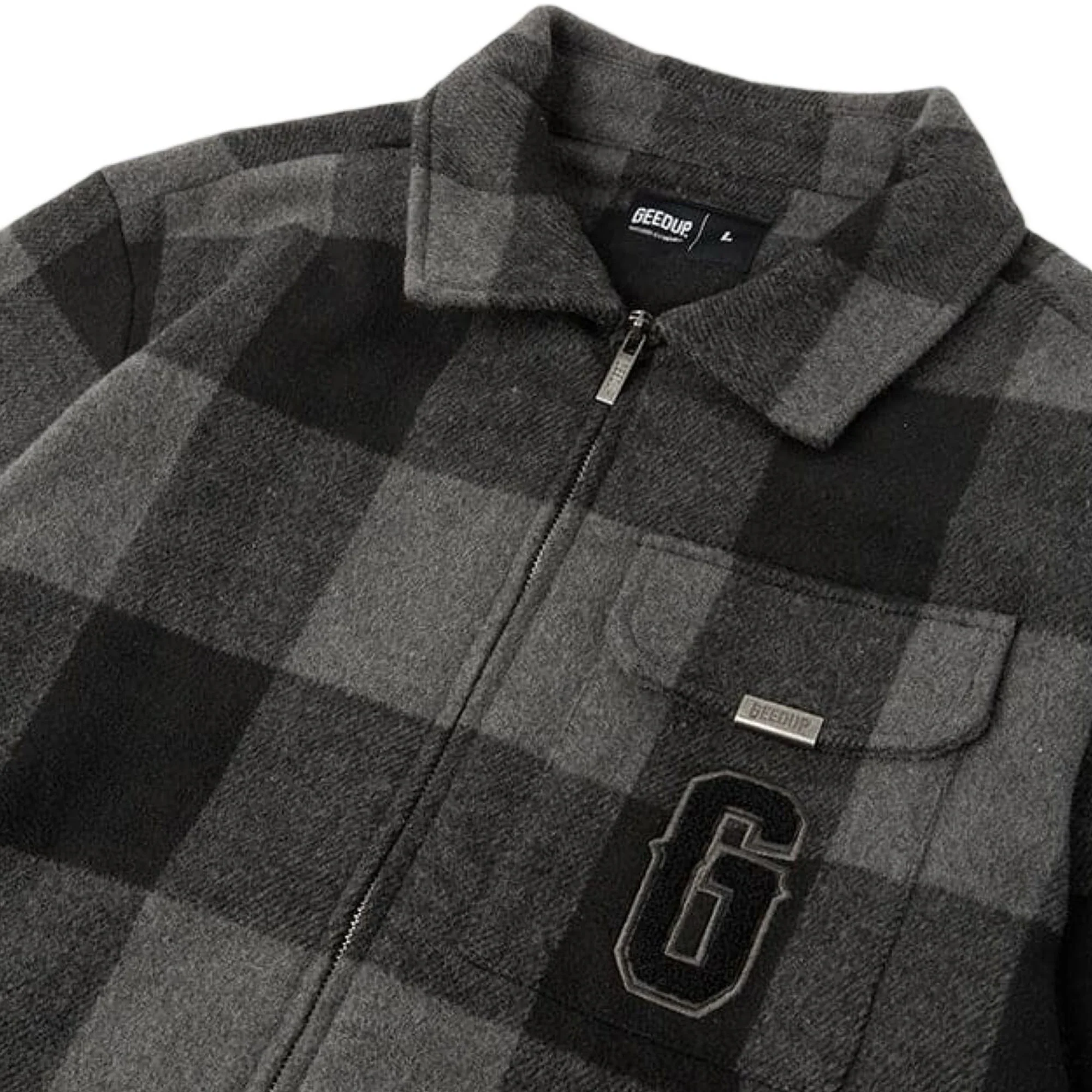 Geedup Play For Keeps Flannel Jacket 'Black/Grey' (2024) - Image 3