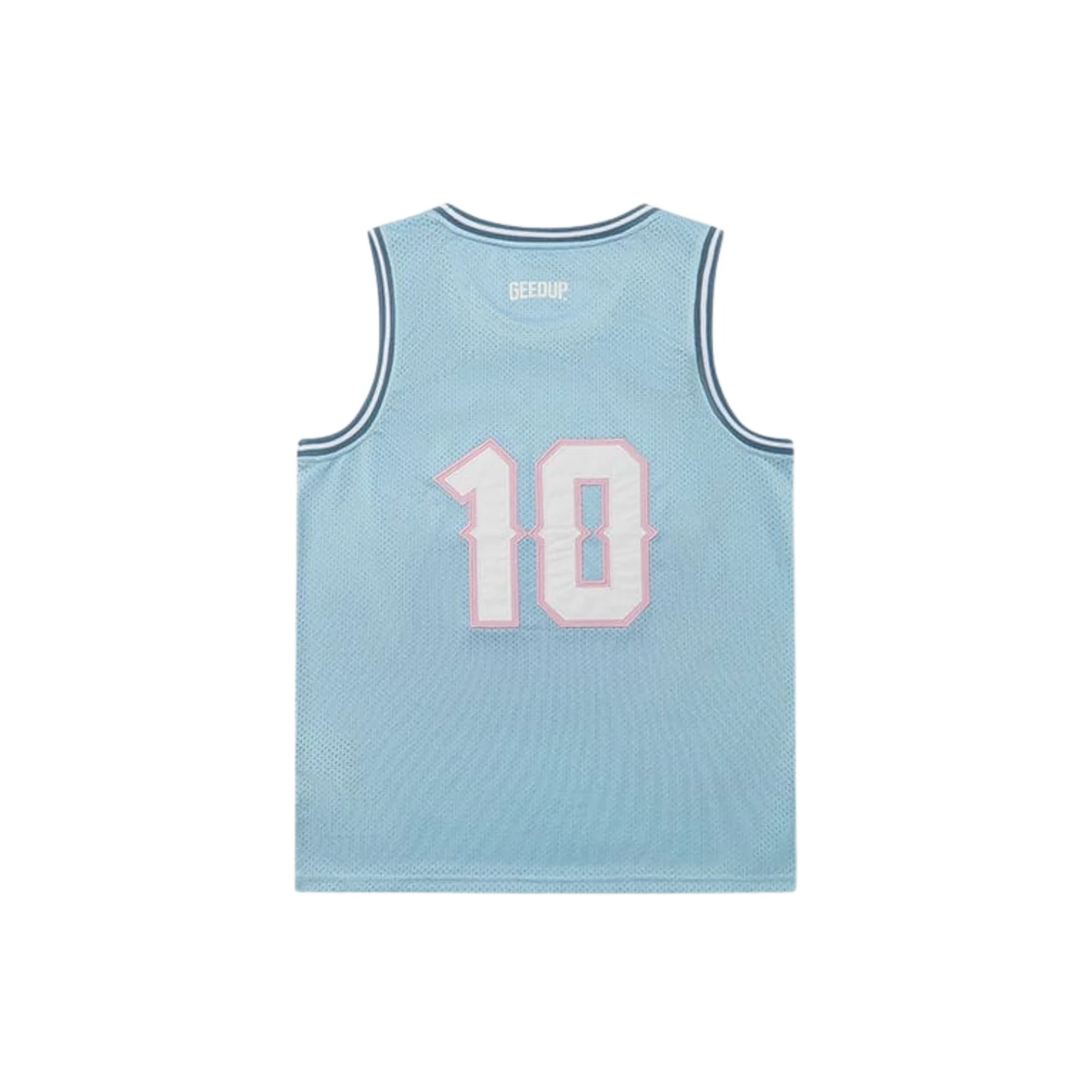 Geedup Team Logo Basketball Jersey 'Blue / Pink / White' (2024) - Image 2