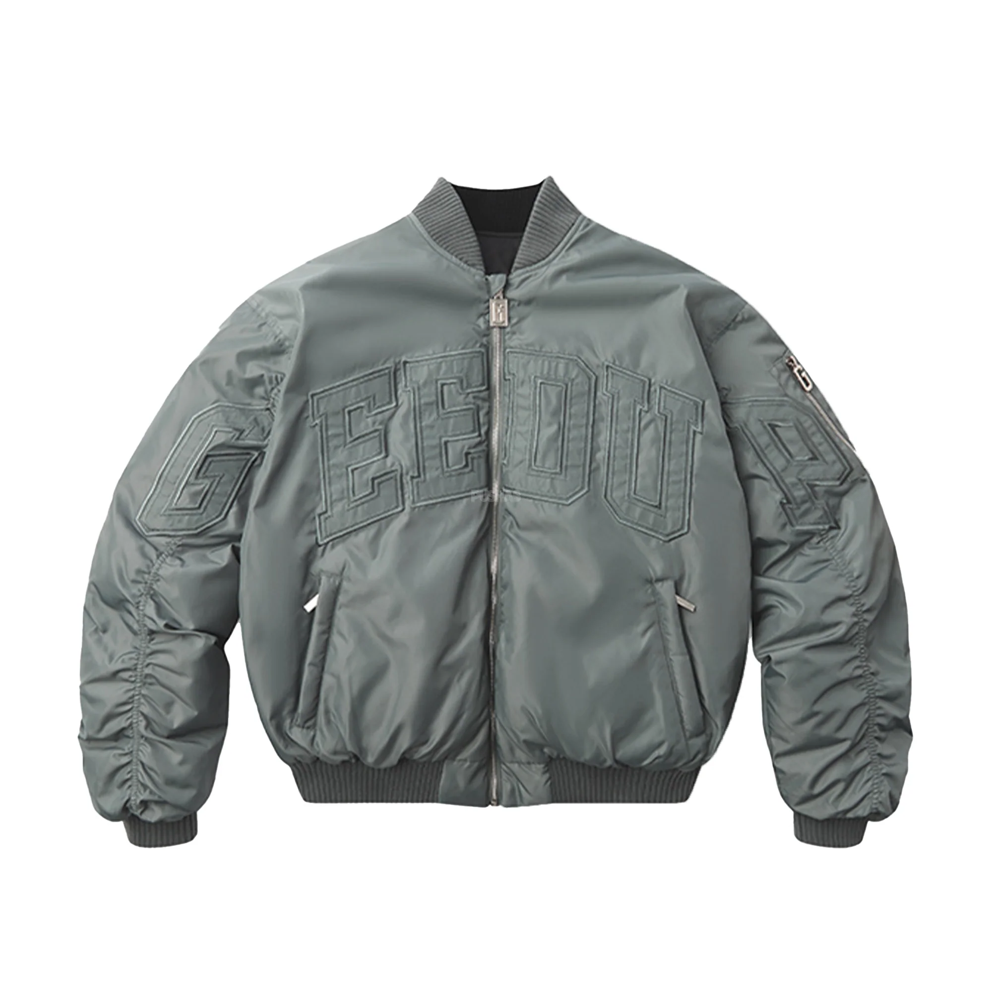 Geedup Team Logo/Handstyle Reversible Bomber 'Grey / Black' (2025)