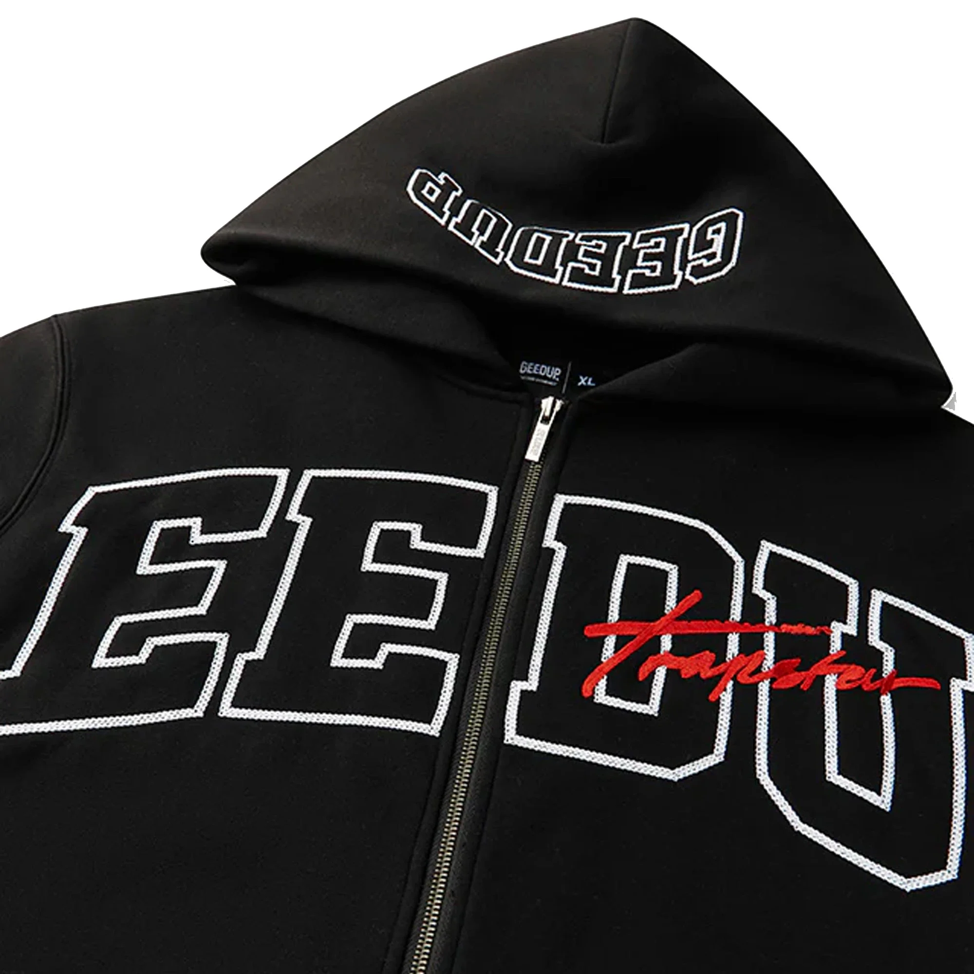 Geedup Team Logo x Trapstar Signature Jacket 'Black / White / Red' (2025) - Image 3