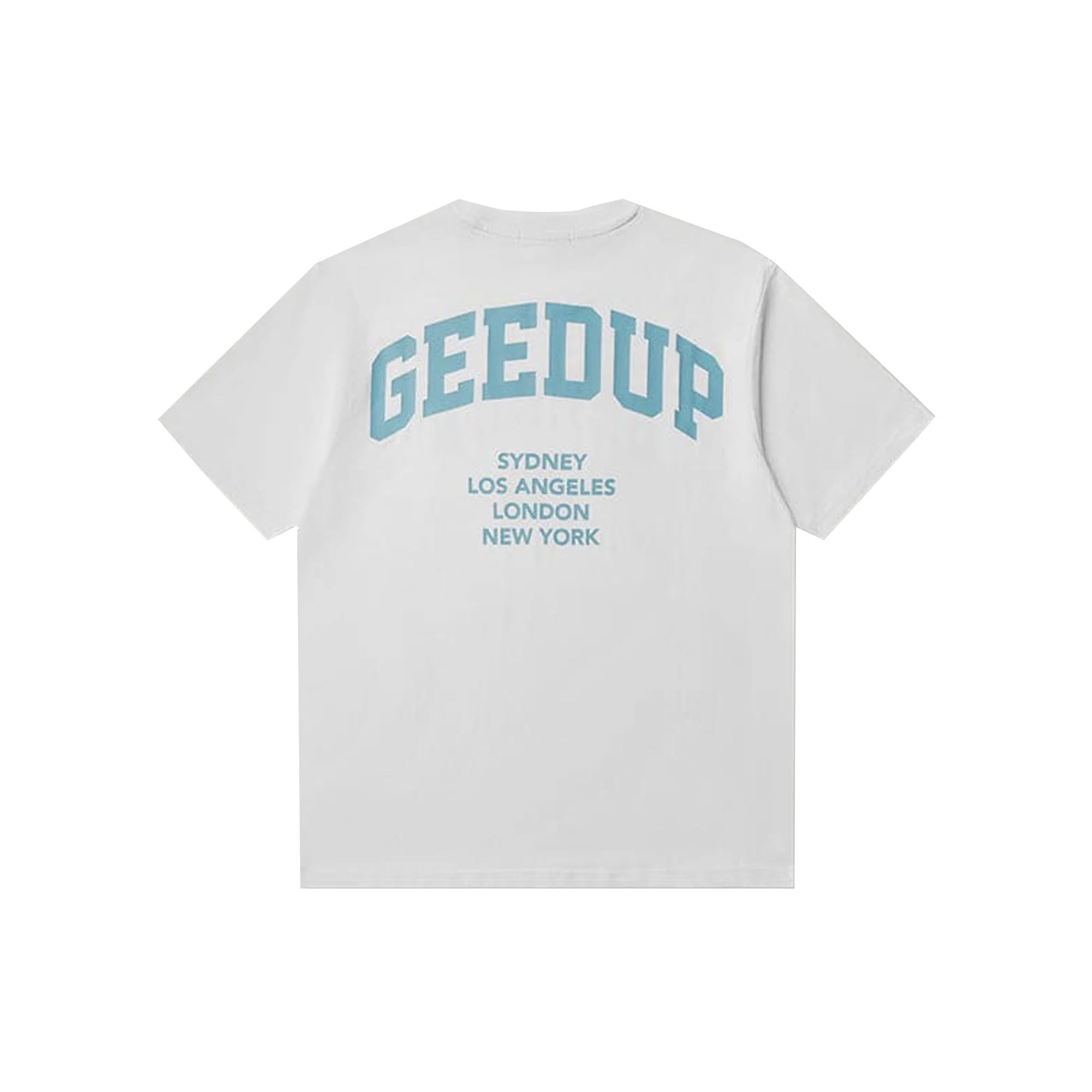 Geedup x Arrdee Cities T-Shirt 'White / Teal' (2025) - Image 2