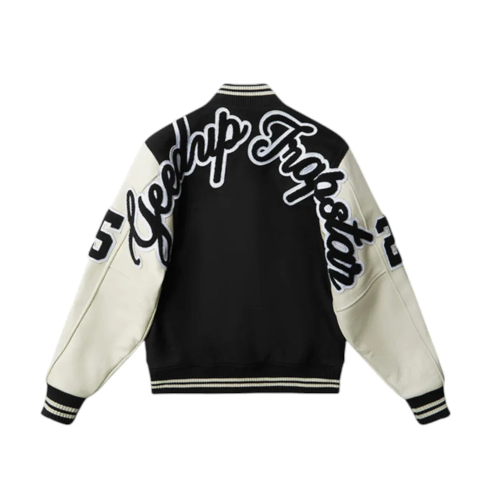Geedup x Trapstar Letterman Jacket 'Black / White / Grey' [Complex Exclusive] (2025) - Image 2
