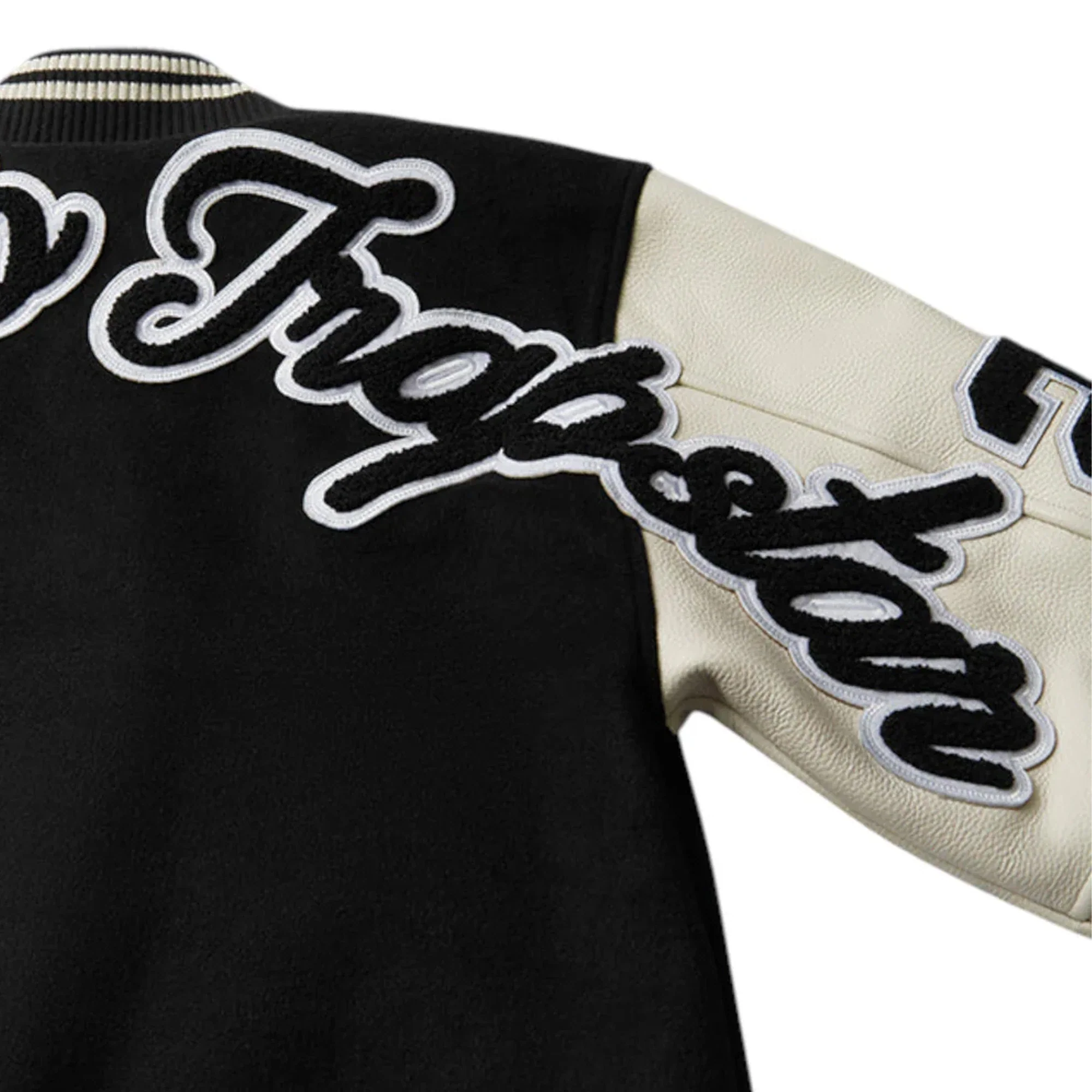 Geedup x Trapstar Letterman Jacket 'Black / White / Grey' [Complex Exclusive] (2025) - Image 9