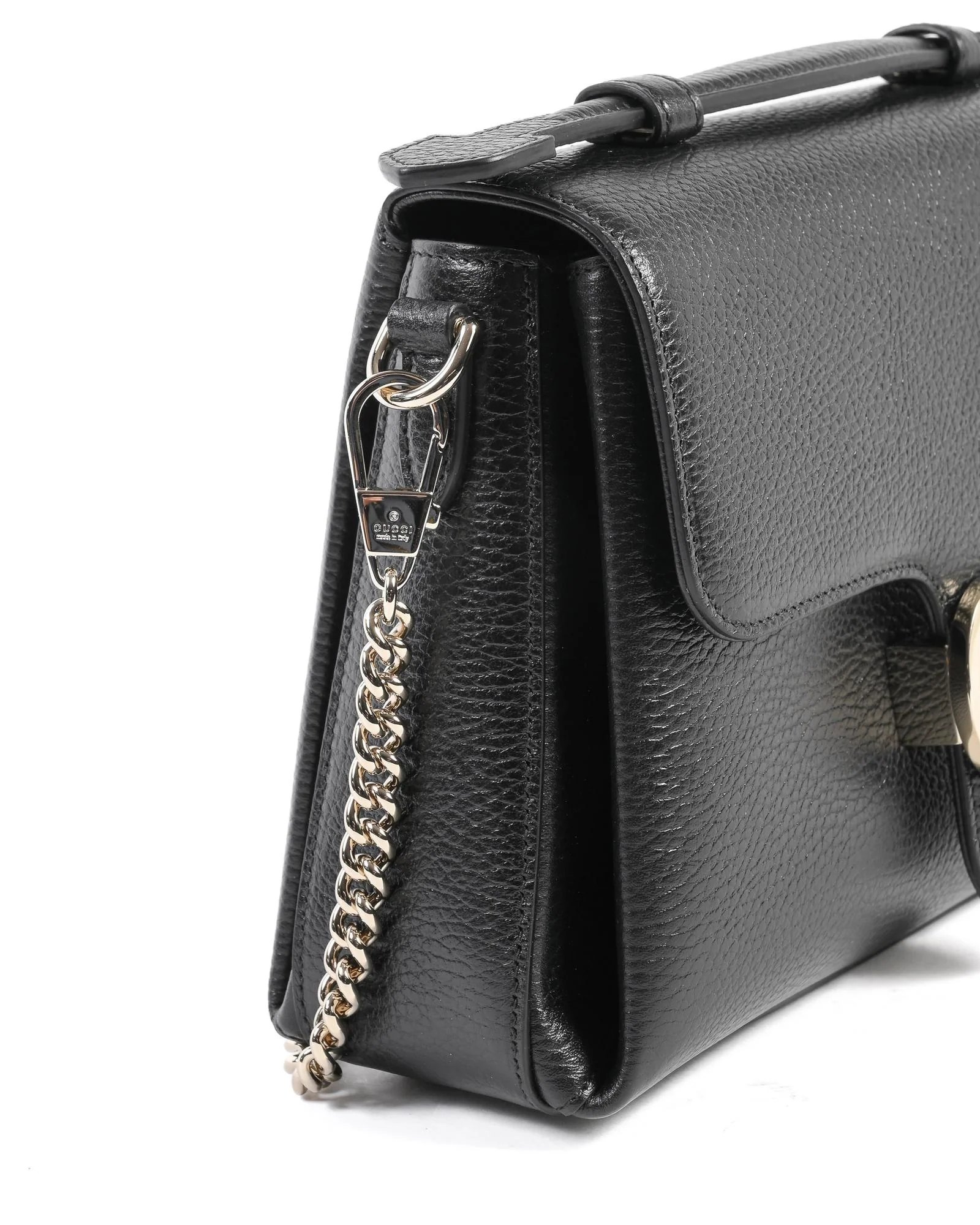 Gucci Leather Interlocking Chain Bag 'Black' - Image 3