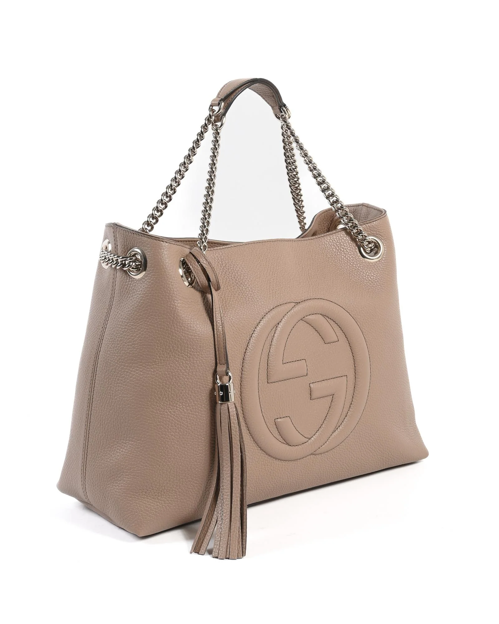 Gucci Leather Tote Bag 'Light Brown' - Image 2