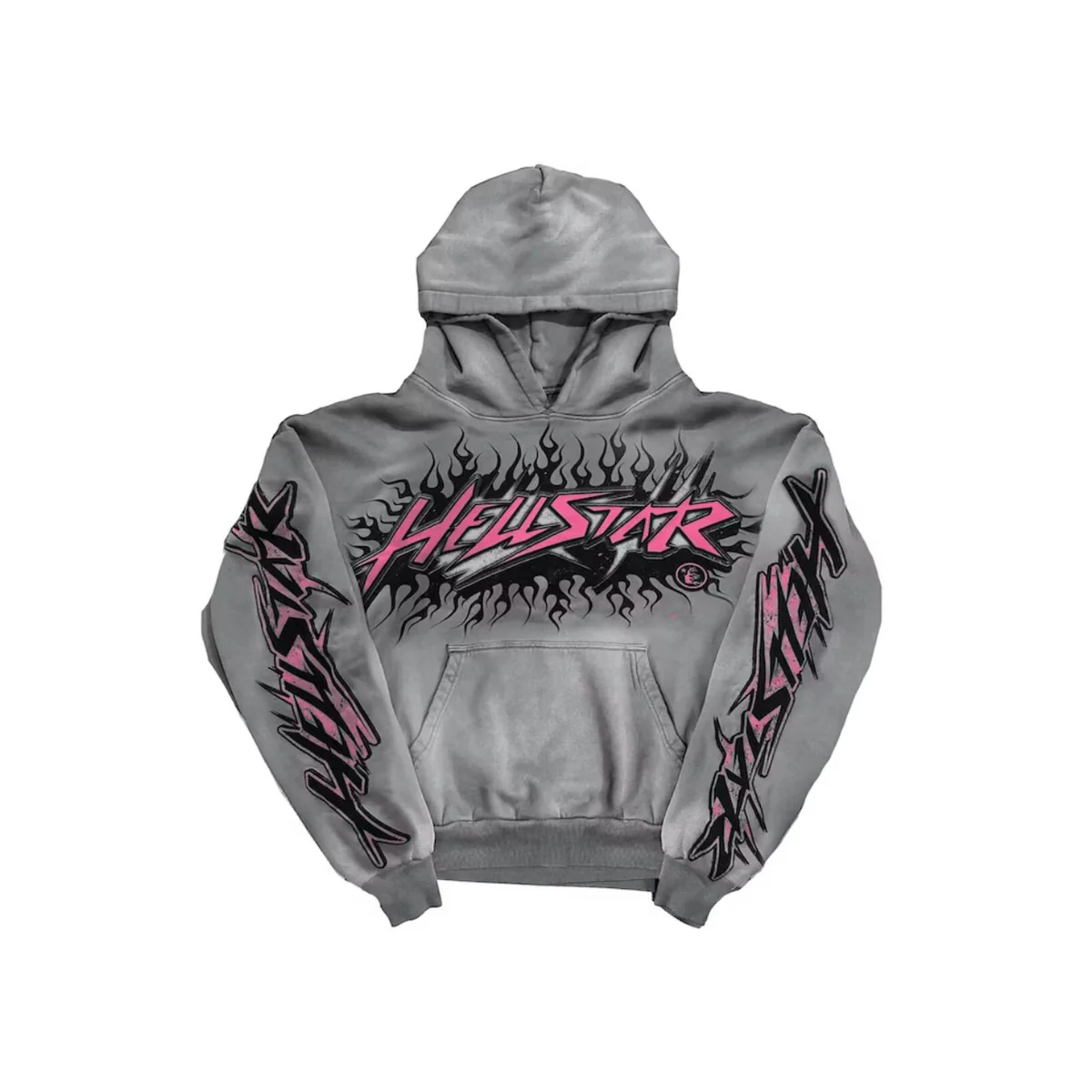 HELLSTAR Future Flame Hoodie 'Grey' (2024)